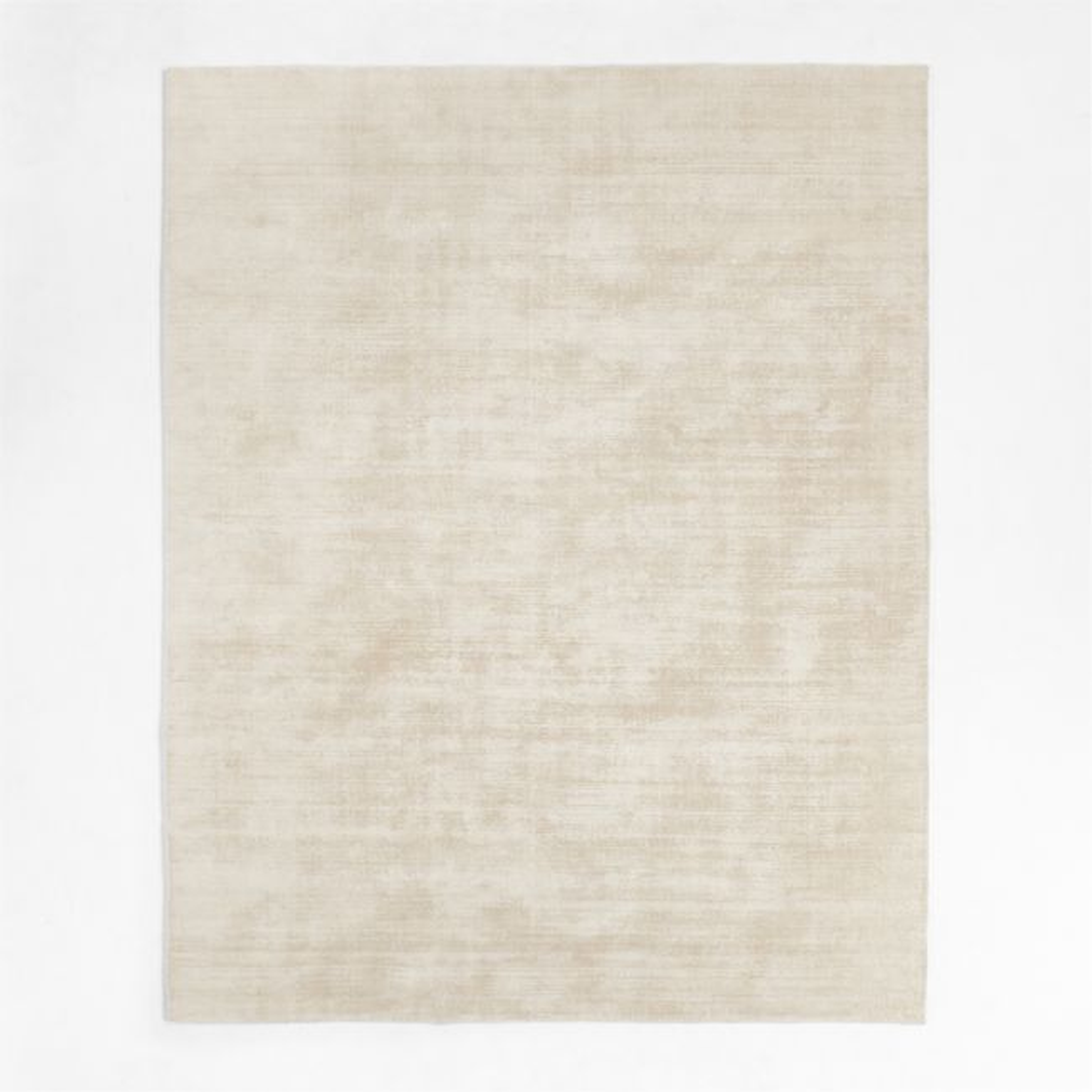 Laval Viscose Solid Ivory Area Rug 10'x14' - Crate and Barrel