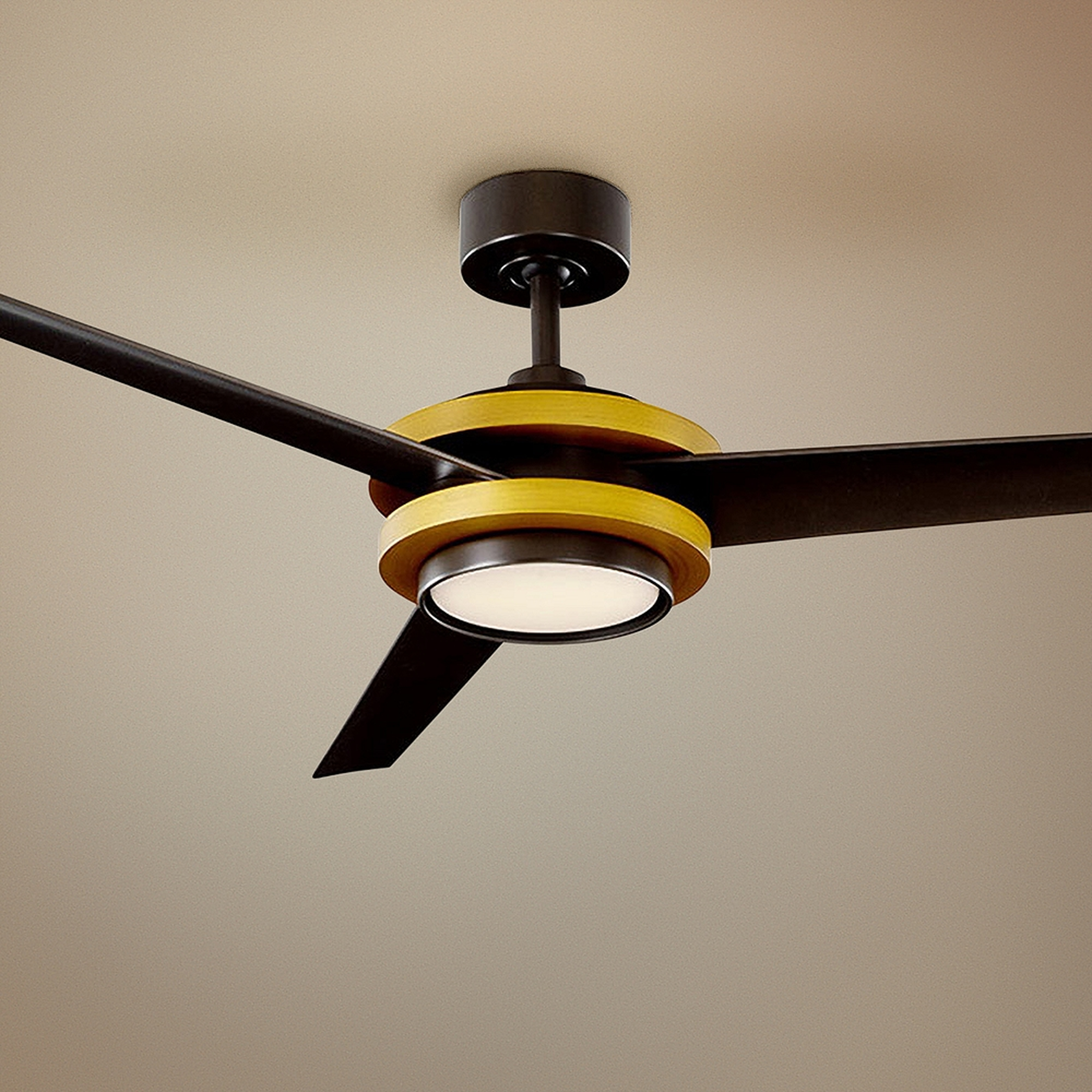 60" Modern Forms Venus Aged Brass LED Wet Rated Ceiling Fan - Style # 75K00 - Lamps Plus