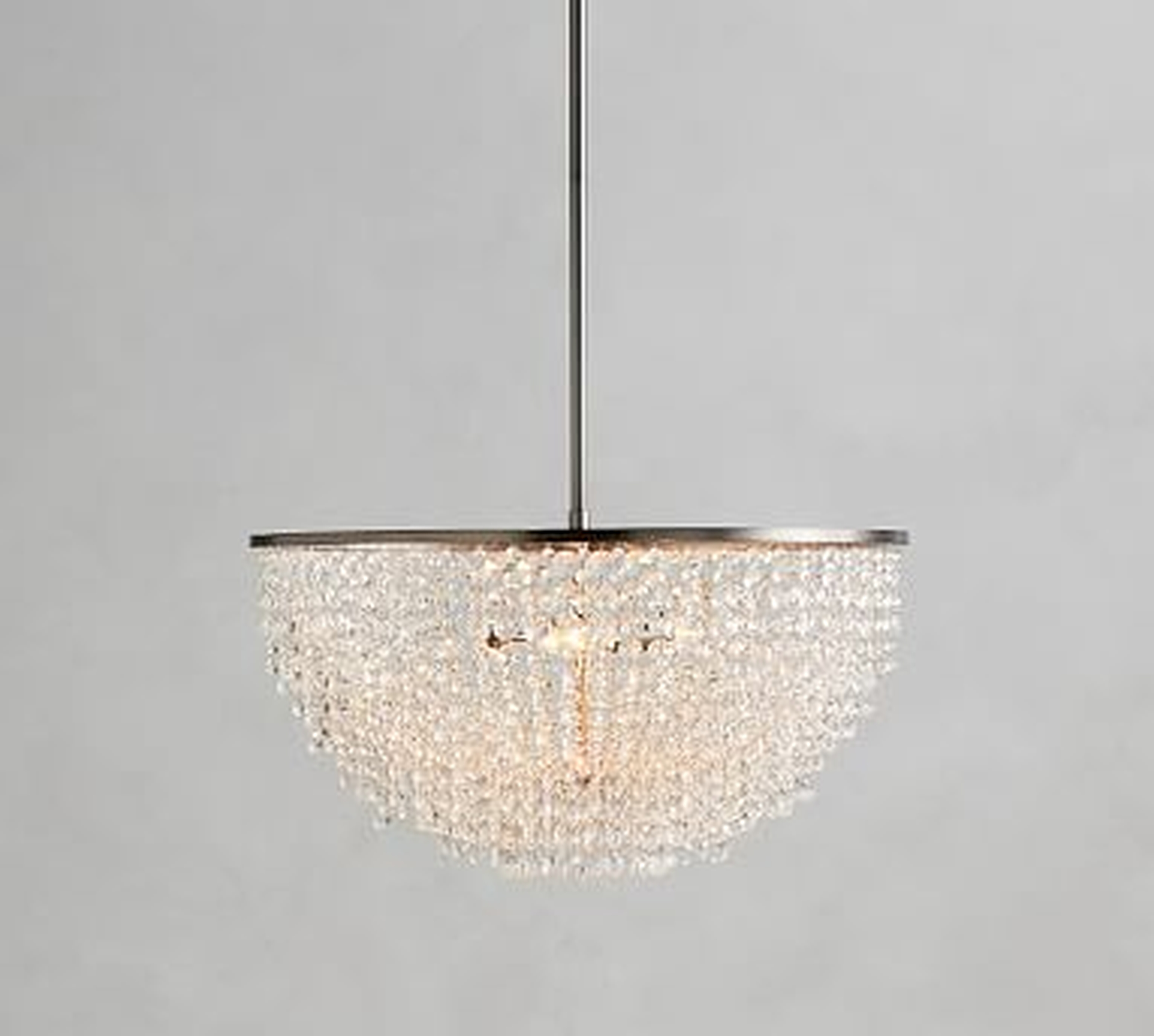 Reilly Crystal Chandelier, Pewter - Pottery Barn