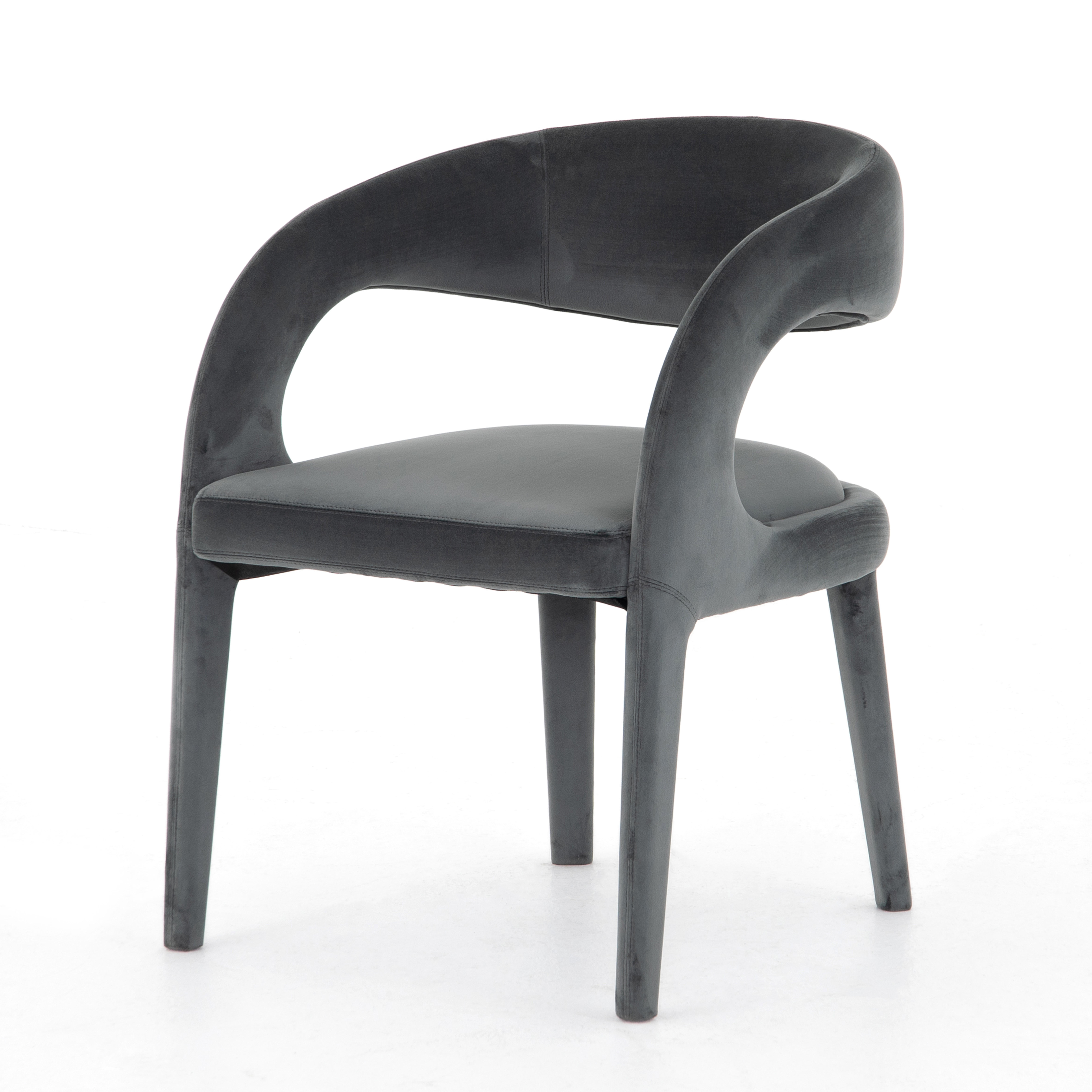 Hawkins Dining Chair-Charcoal Velvet - Four Hands