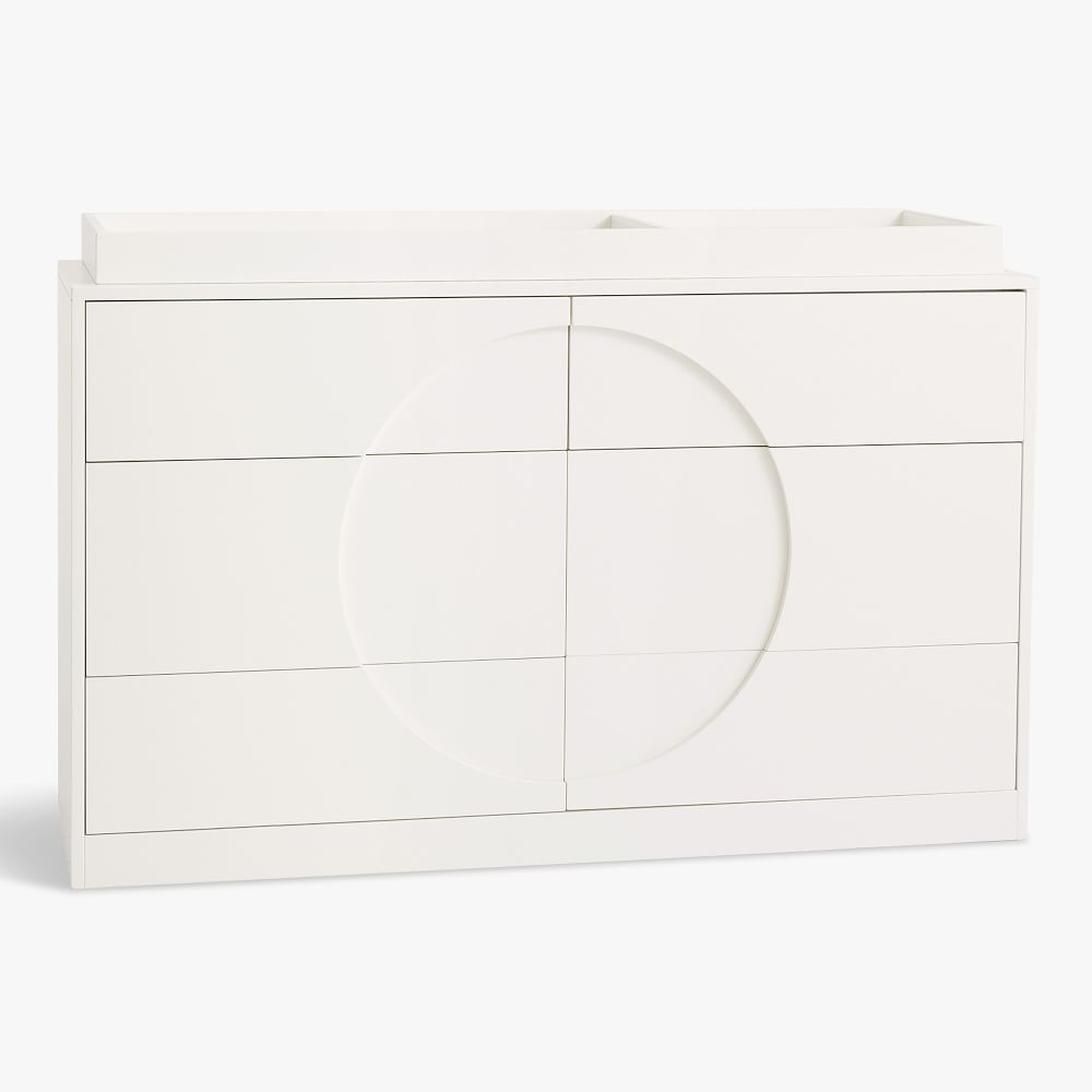 Circle Extra Wide Changing Table, White, WE Kids - West Elm