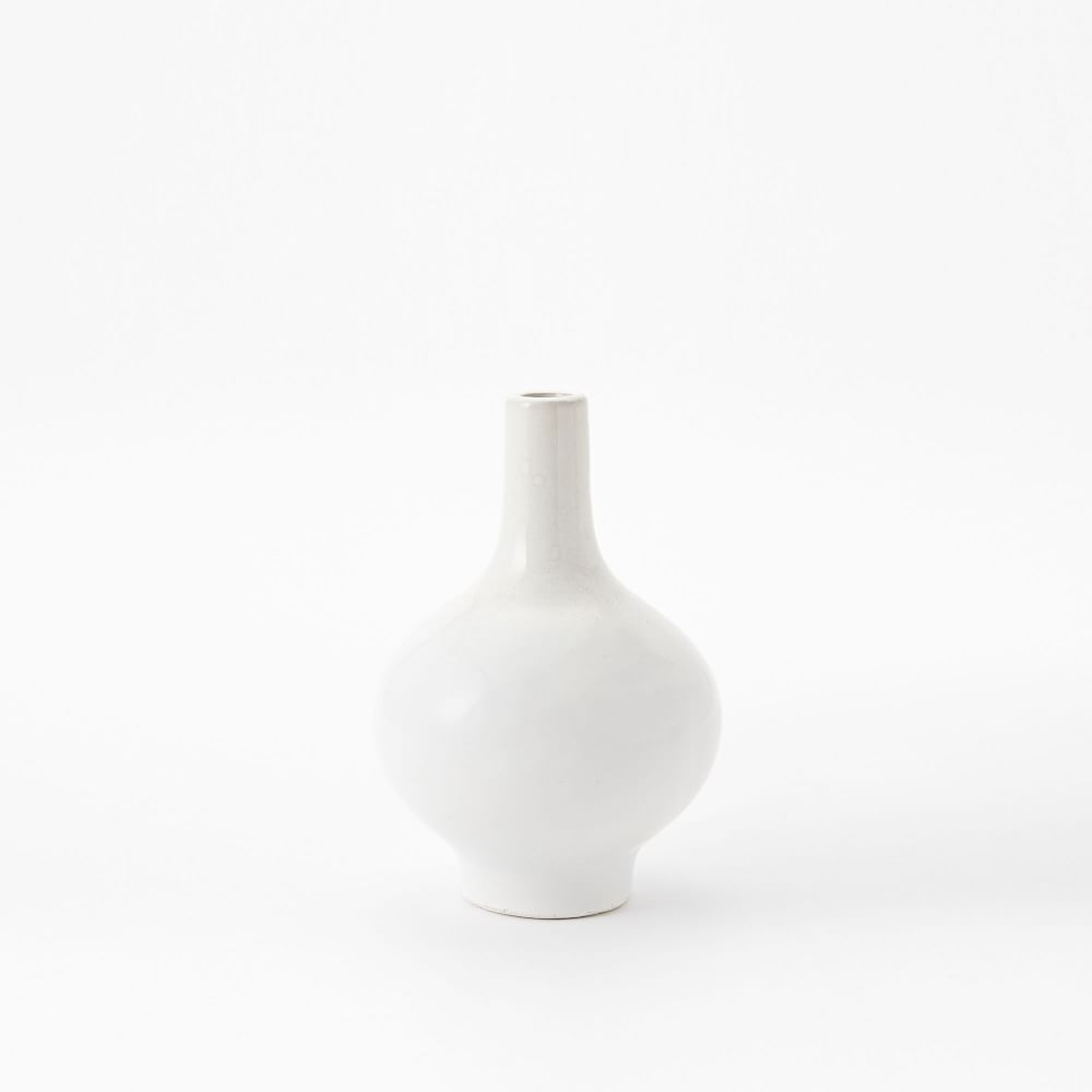 Reactive Glaze Vase, Small, White - West Elm