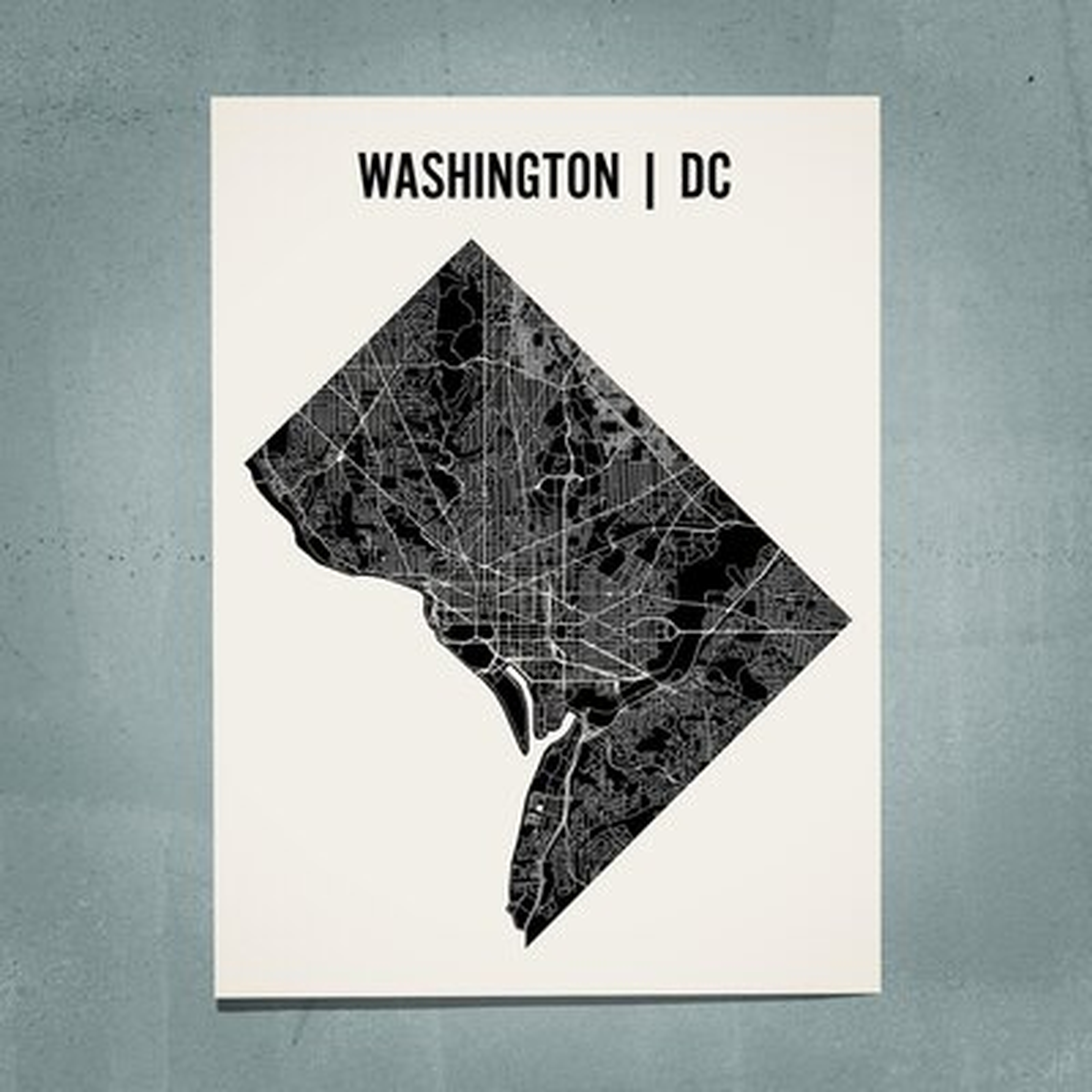 Washington Dc Map Art Print - Wayfair
