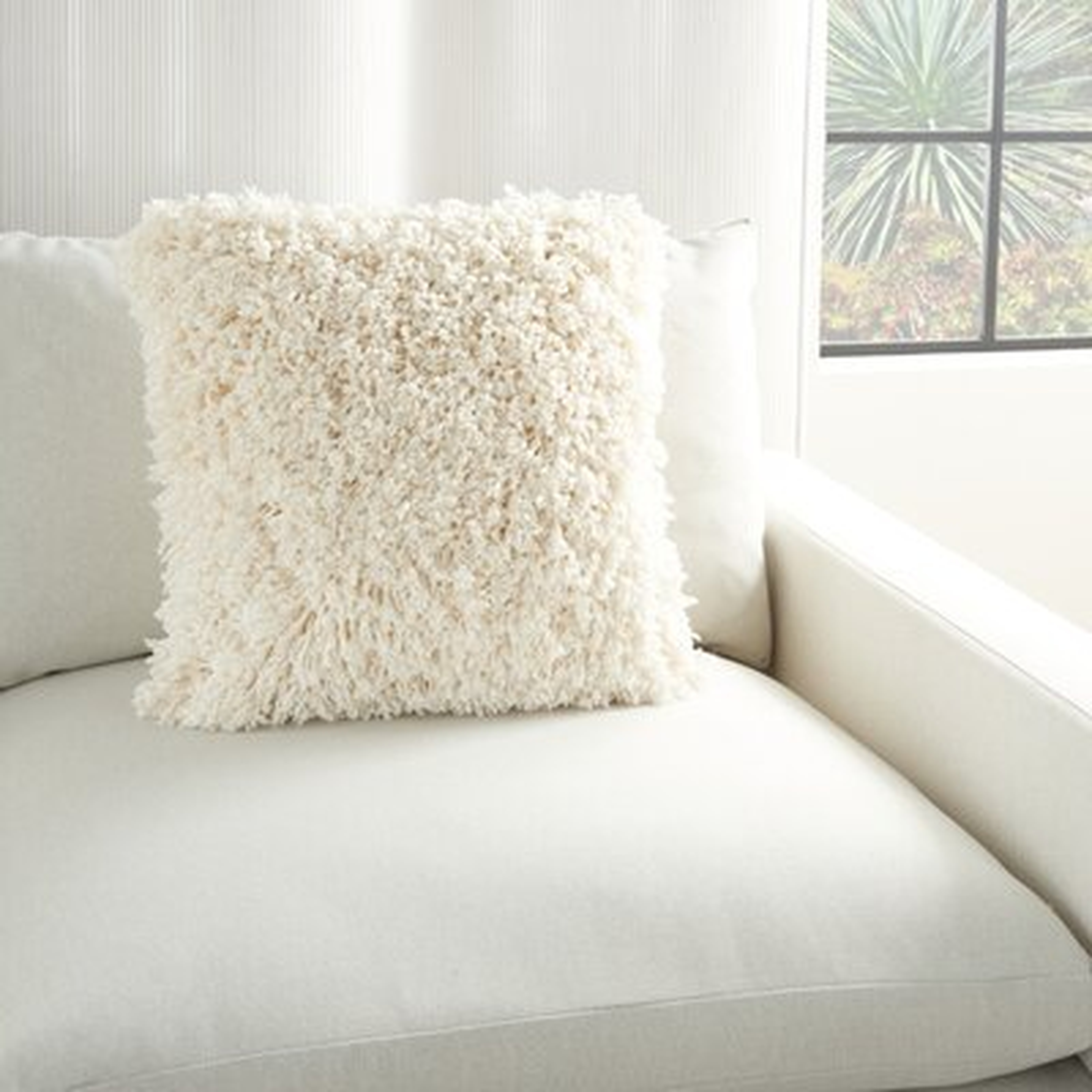 Emonte Square Faux Fur Pillow Cover and Insert - Wayfair