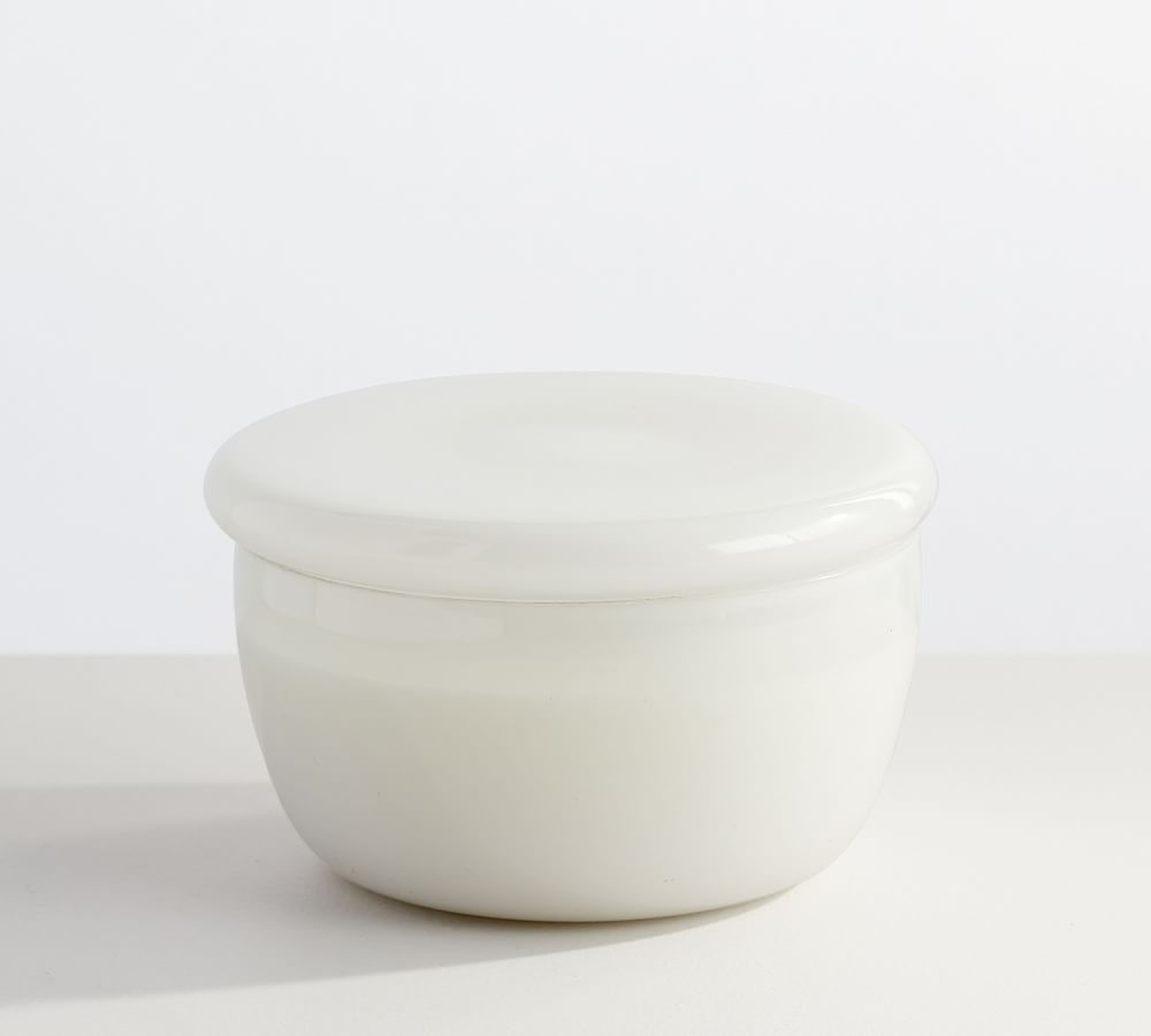 Modern Glass Candle, White, Large, Amalfi Jasmine, 35.5 oz - Pottery Barn