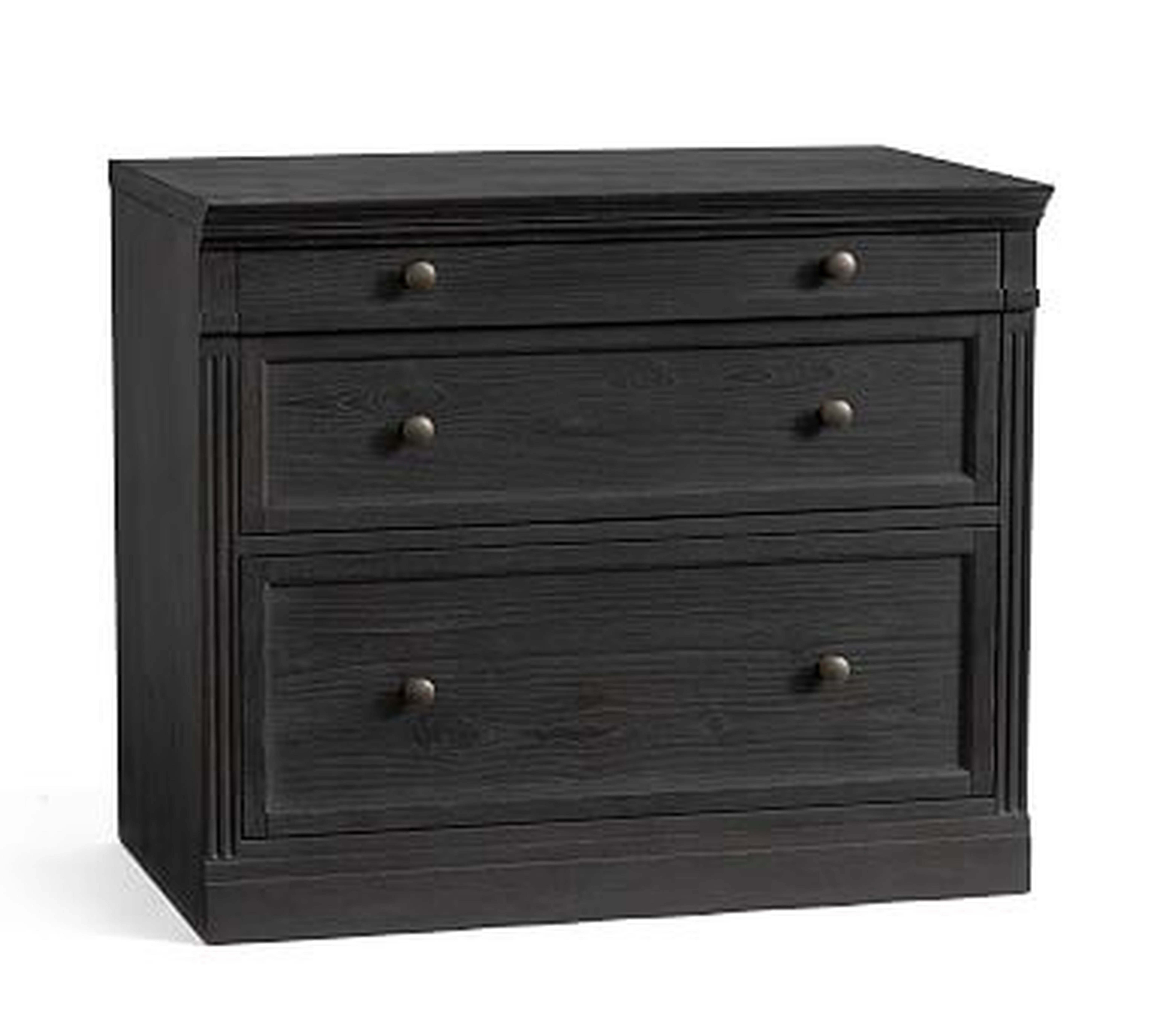 Livingston 2-Drawer Lateral File Cabinet, Dusty Charcoal - Pottery Barn