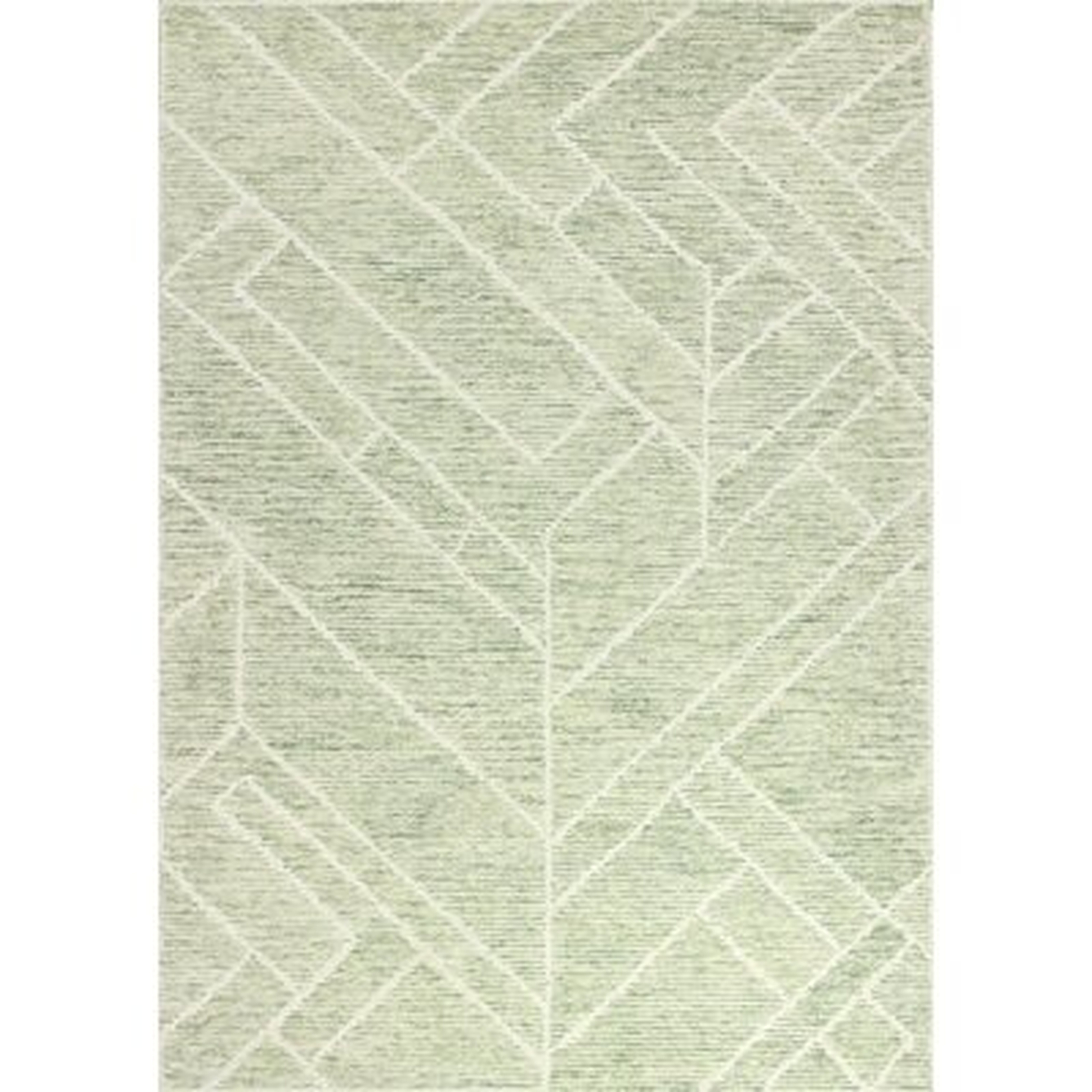 Chisako Geometric Hand-Tufted Wool Green Area Rug - Wayfair
