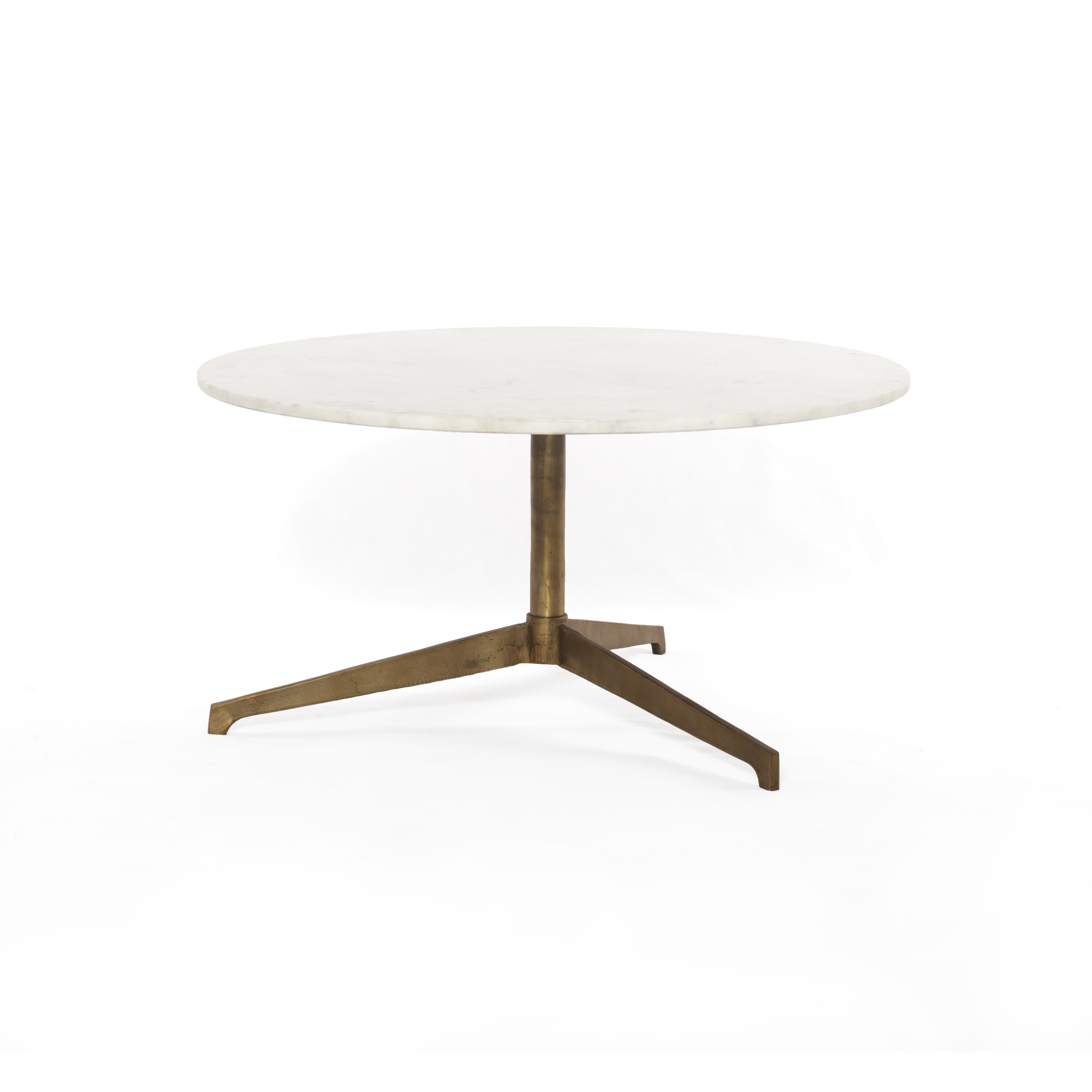 Helen Round Coffee Table-Raw Brass - Four Hands