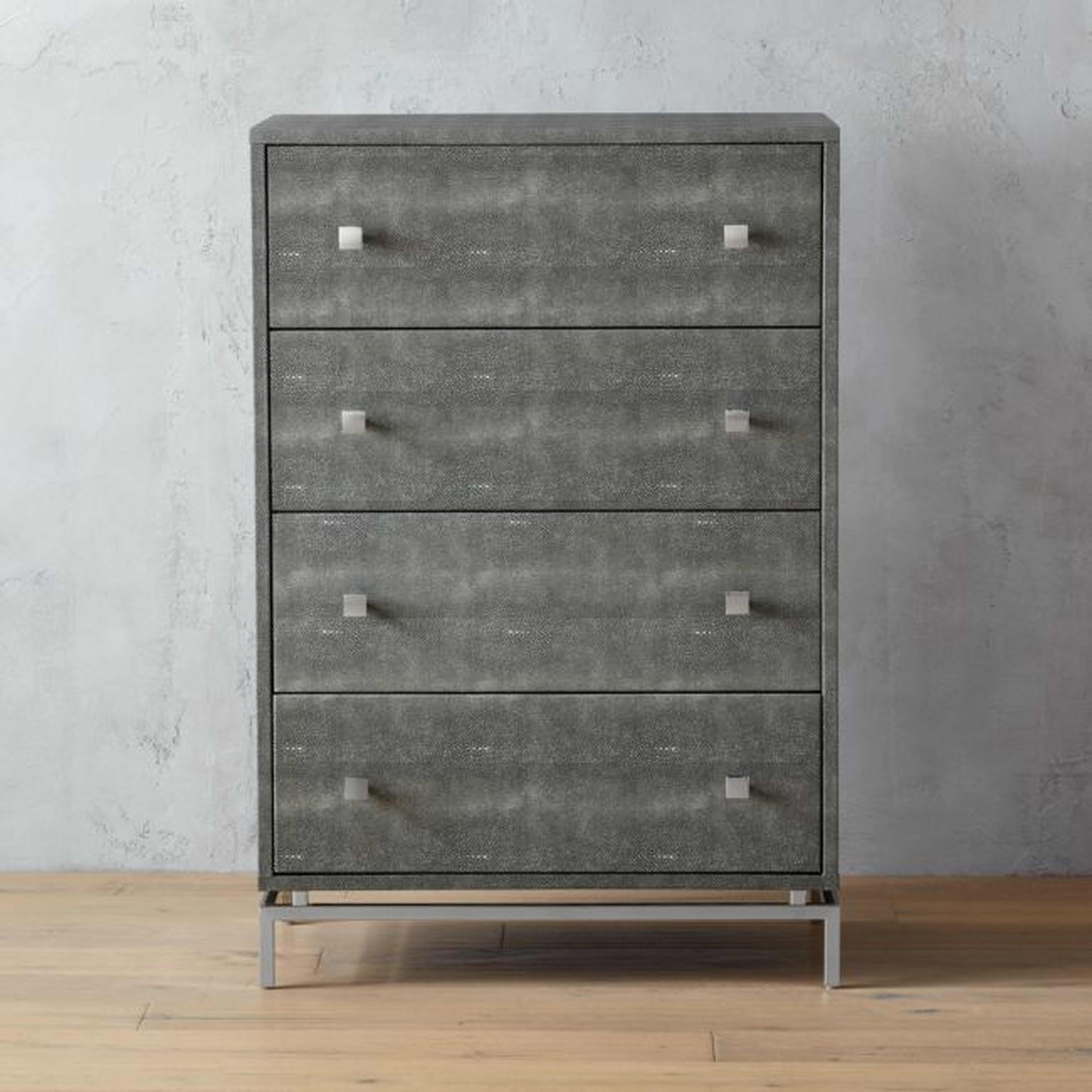 Shagreen Embossed Tall Chest - CB2