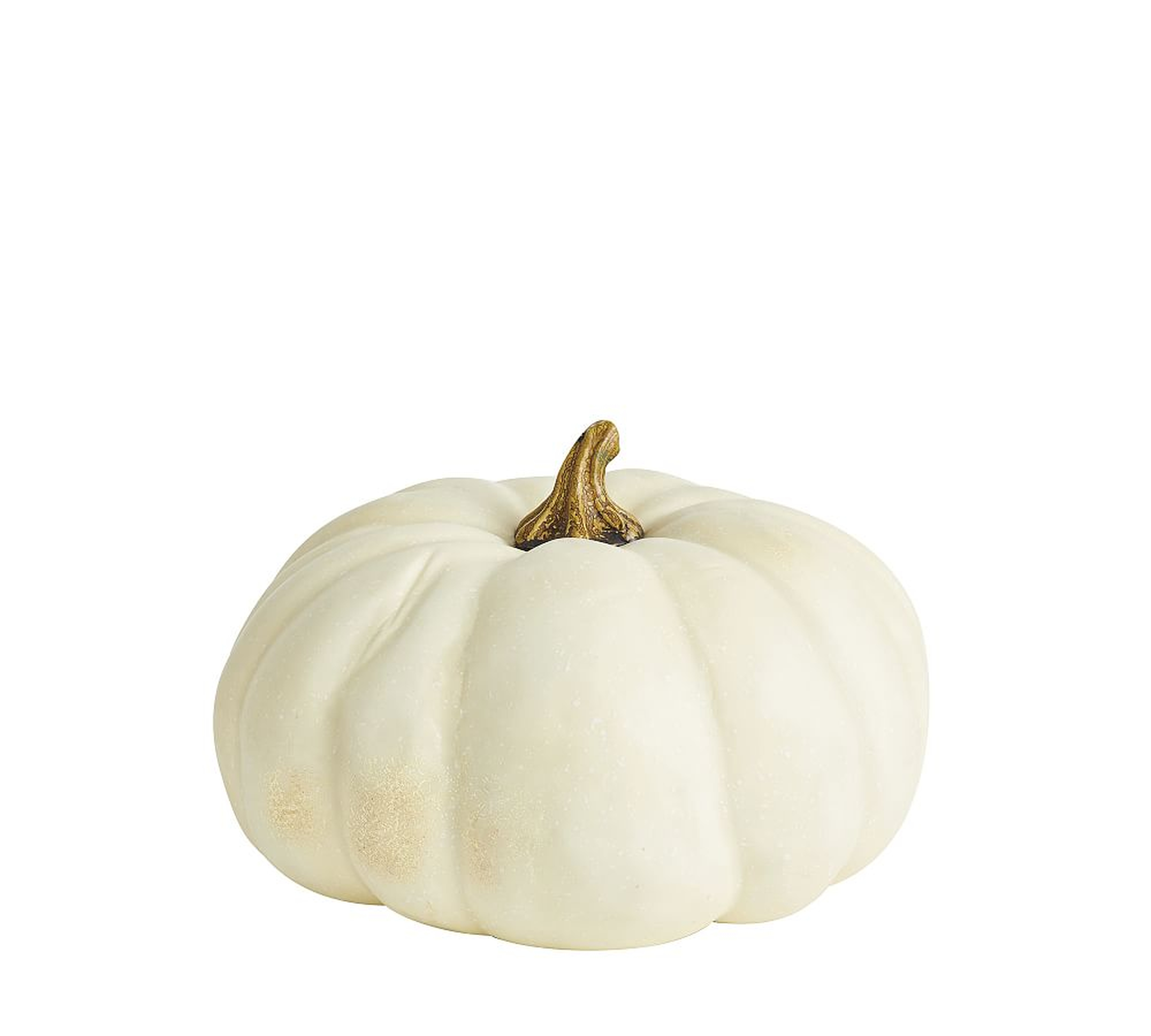 Faux Pumpkins, New Ivory, Small, 10" diameter - Pottery Barn