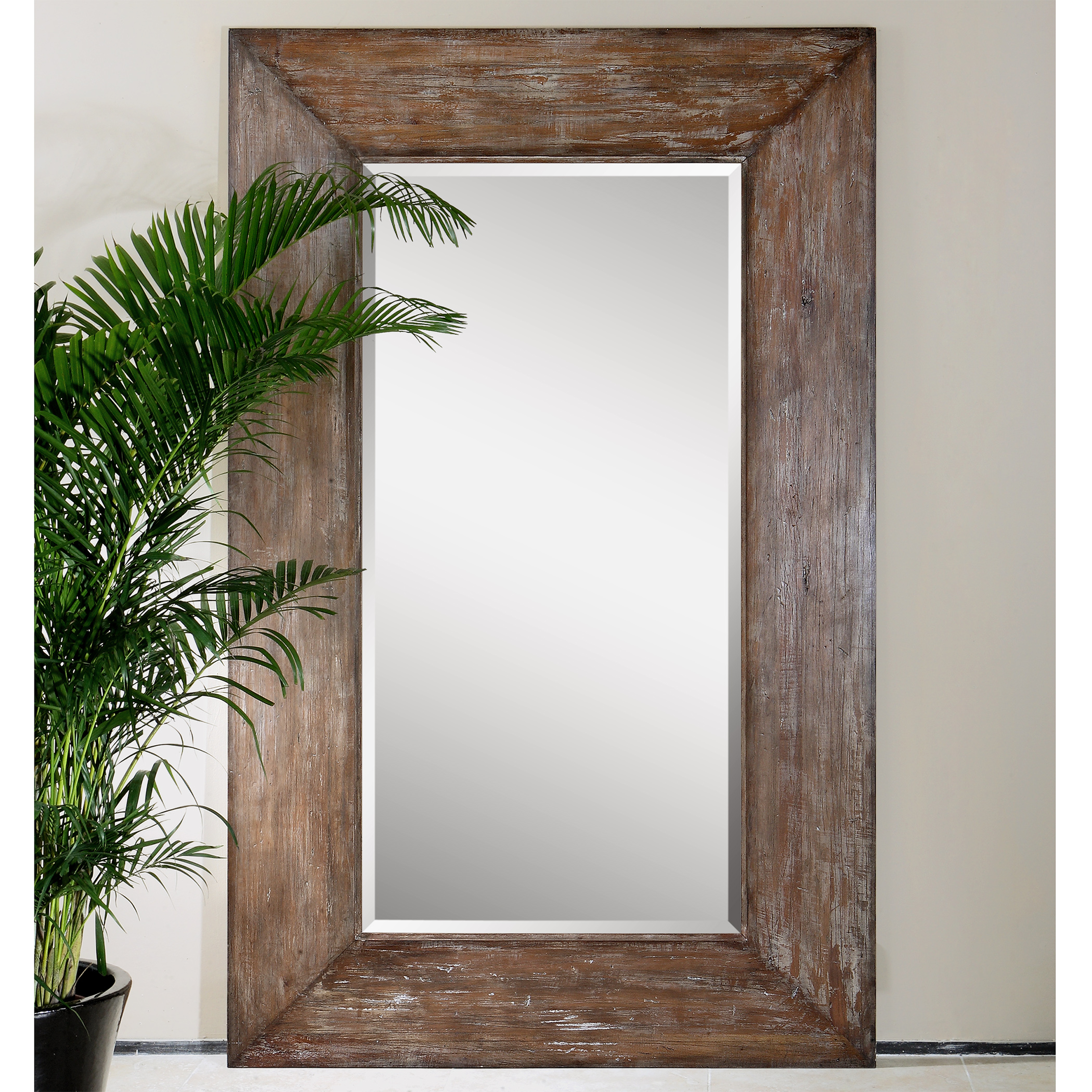 Langford Large Wood Mirror Floor & Wall - Hudsonhill Foundry