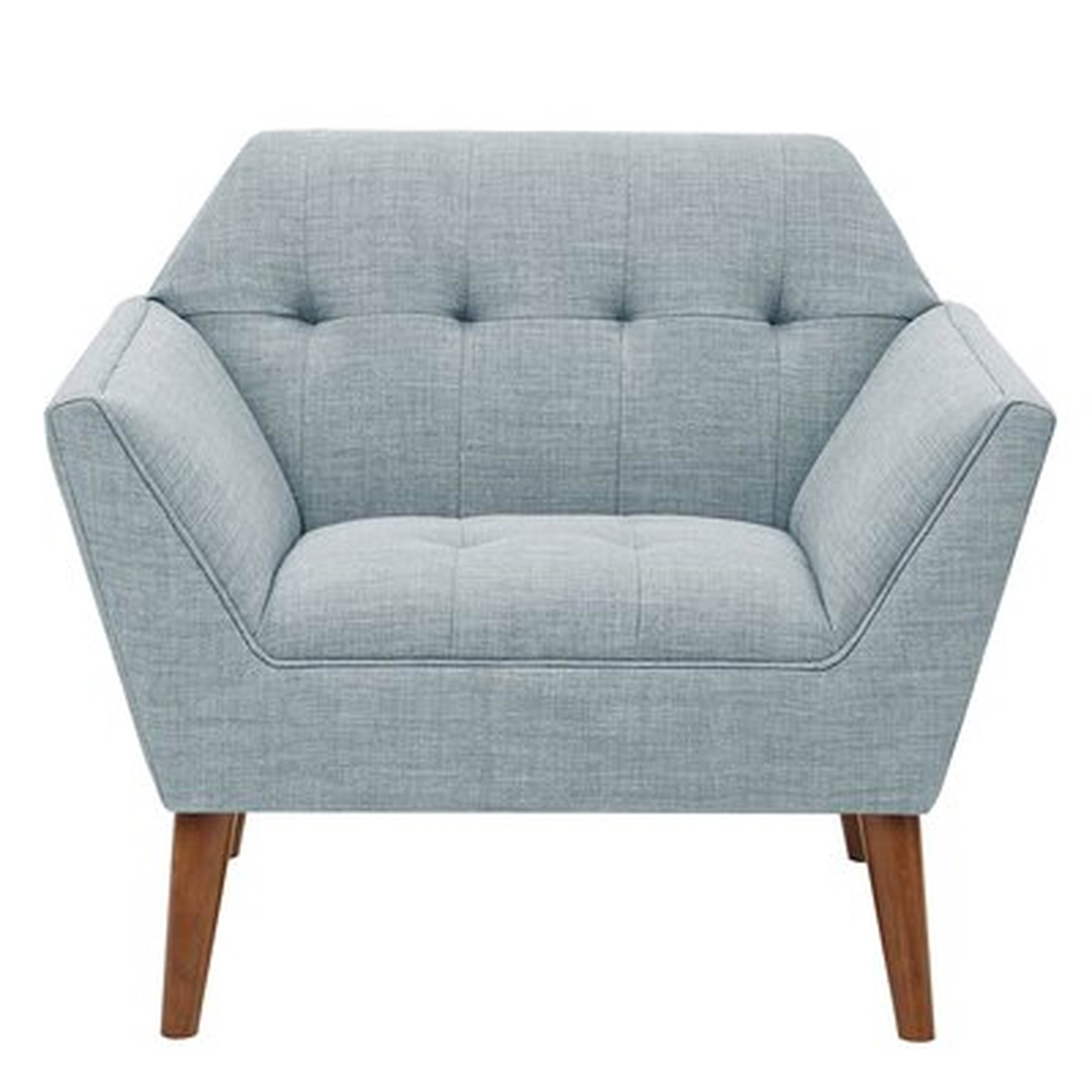 Hoboken 38'' Wide Tufted Armchair, Light Blue - Wayfair