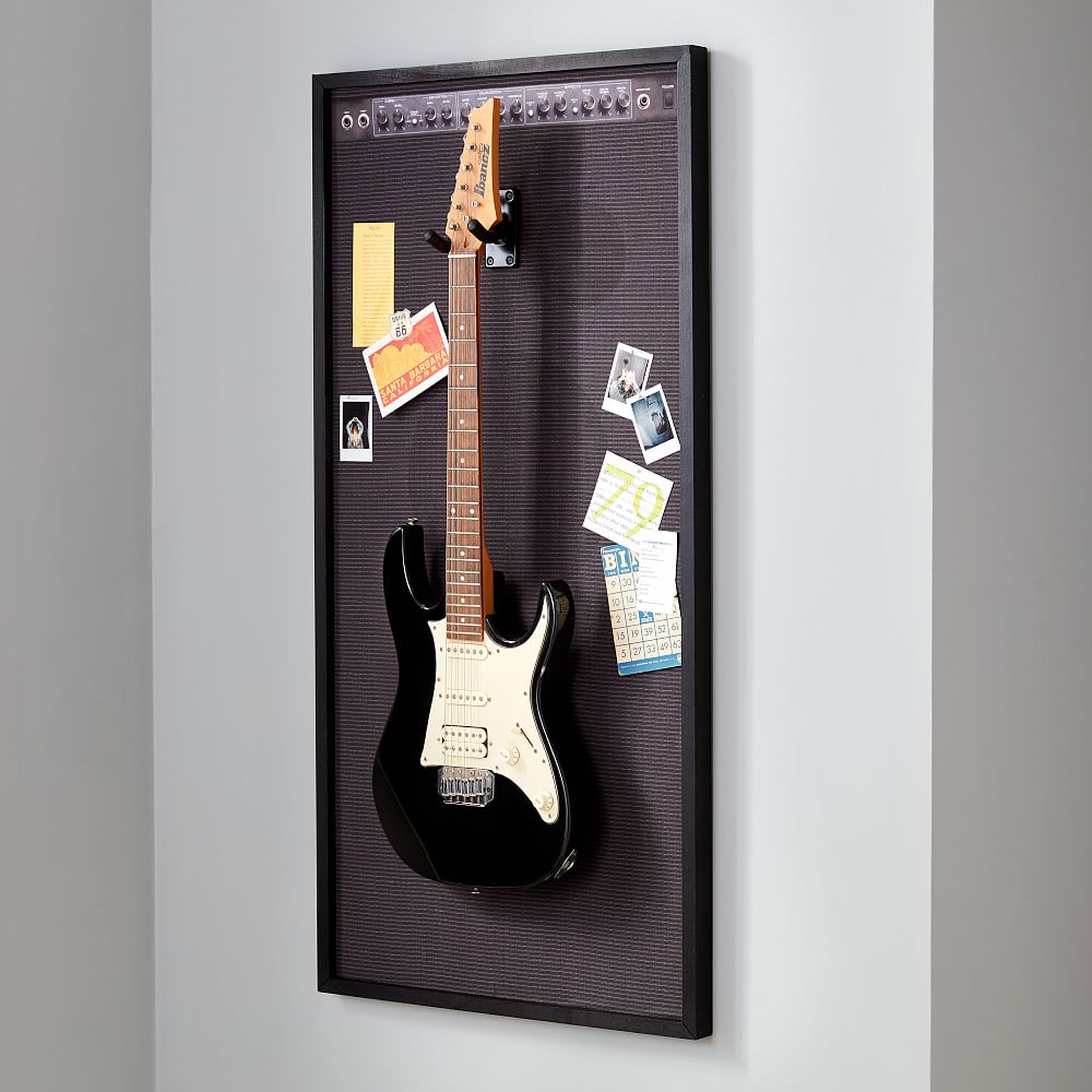 Amp Pinboard &amp; Guitar Display, Black, 48x24 - Pottery Barn Teen