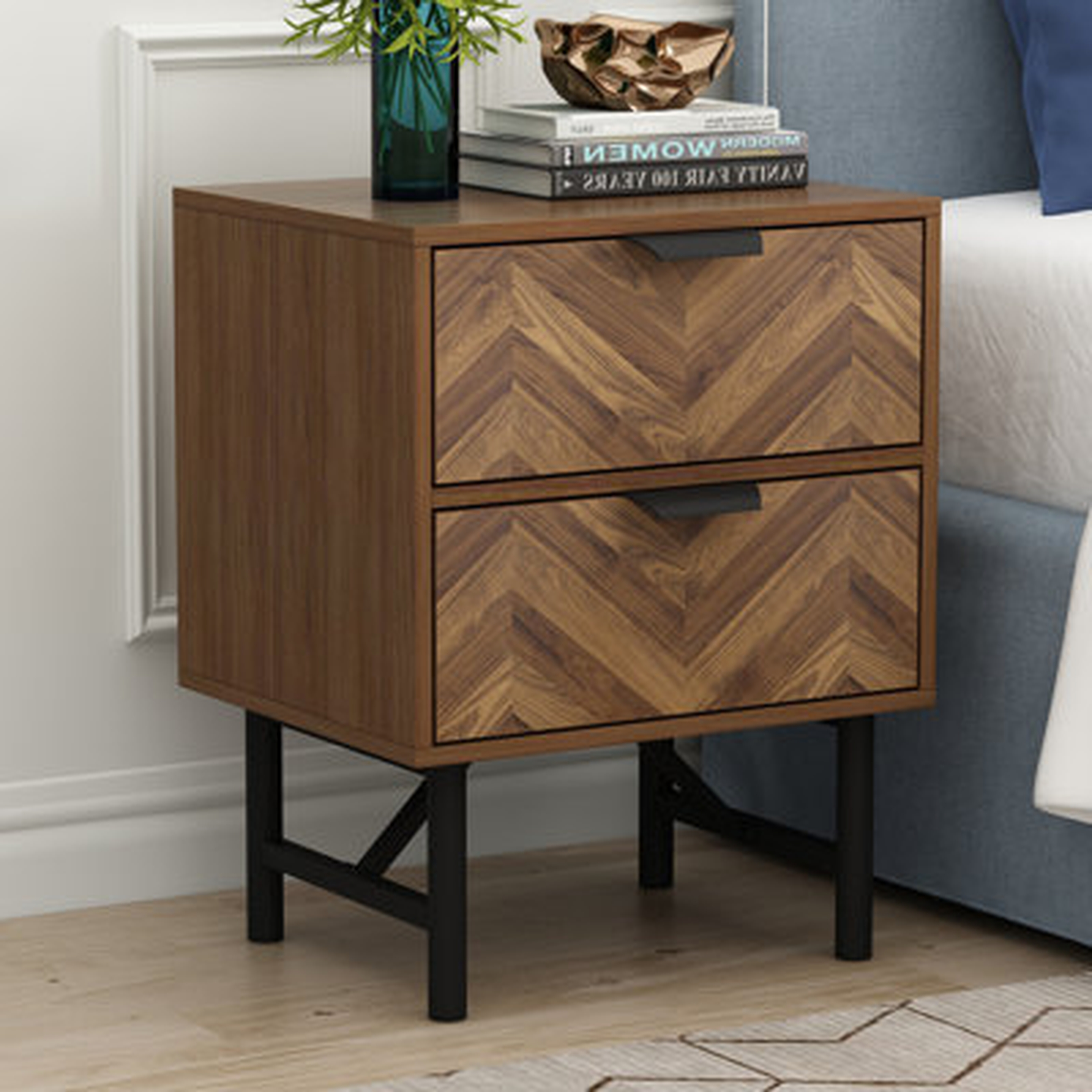 Solid + Manufactured Wood Nightstand - Wayfair