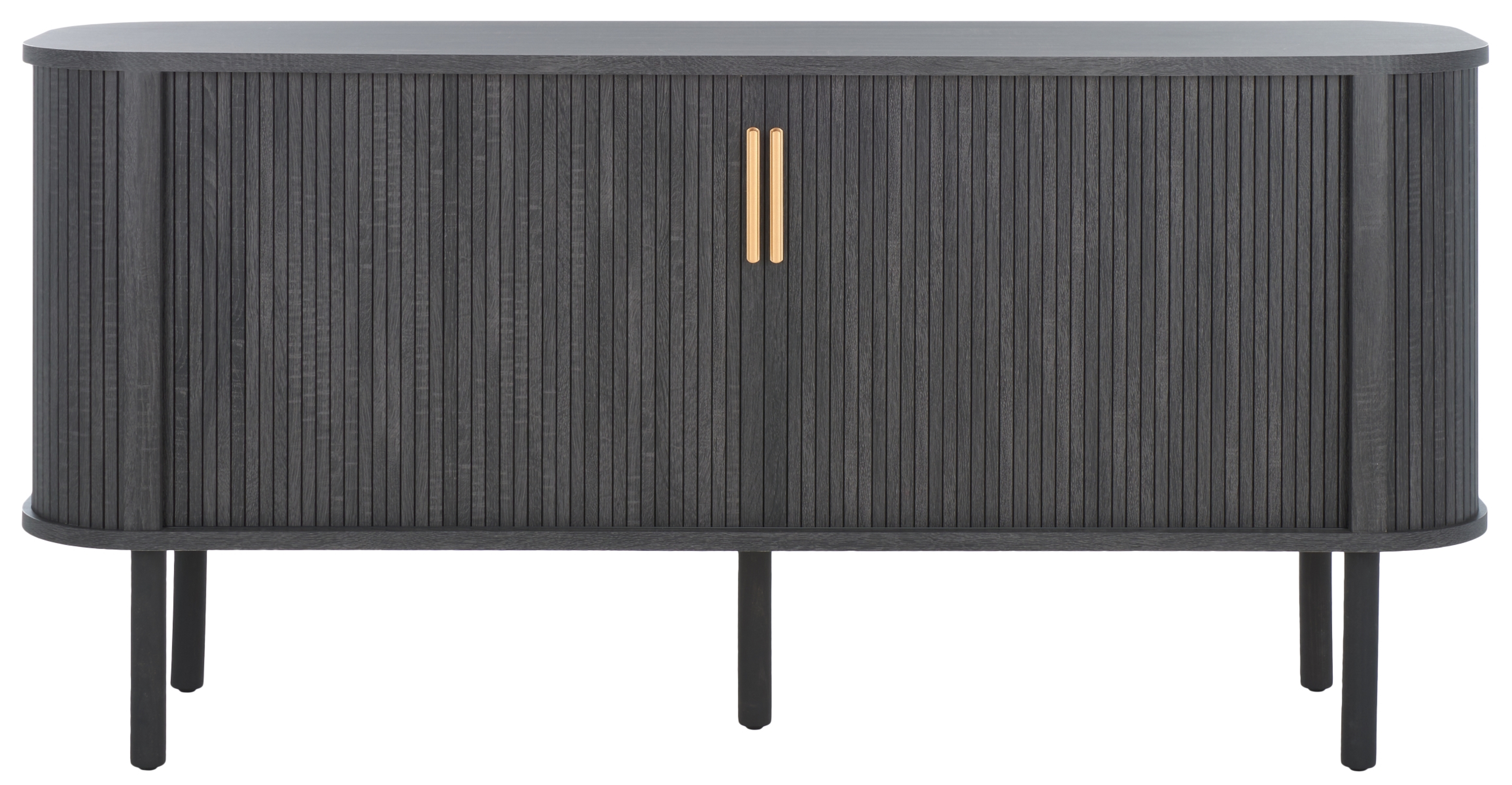 Tealla Sideboard / Media Stand - Distressed Black / Gold - Safavieh - Safavieh