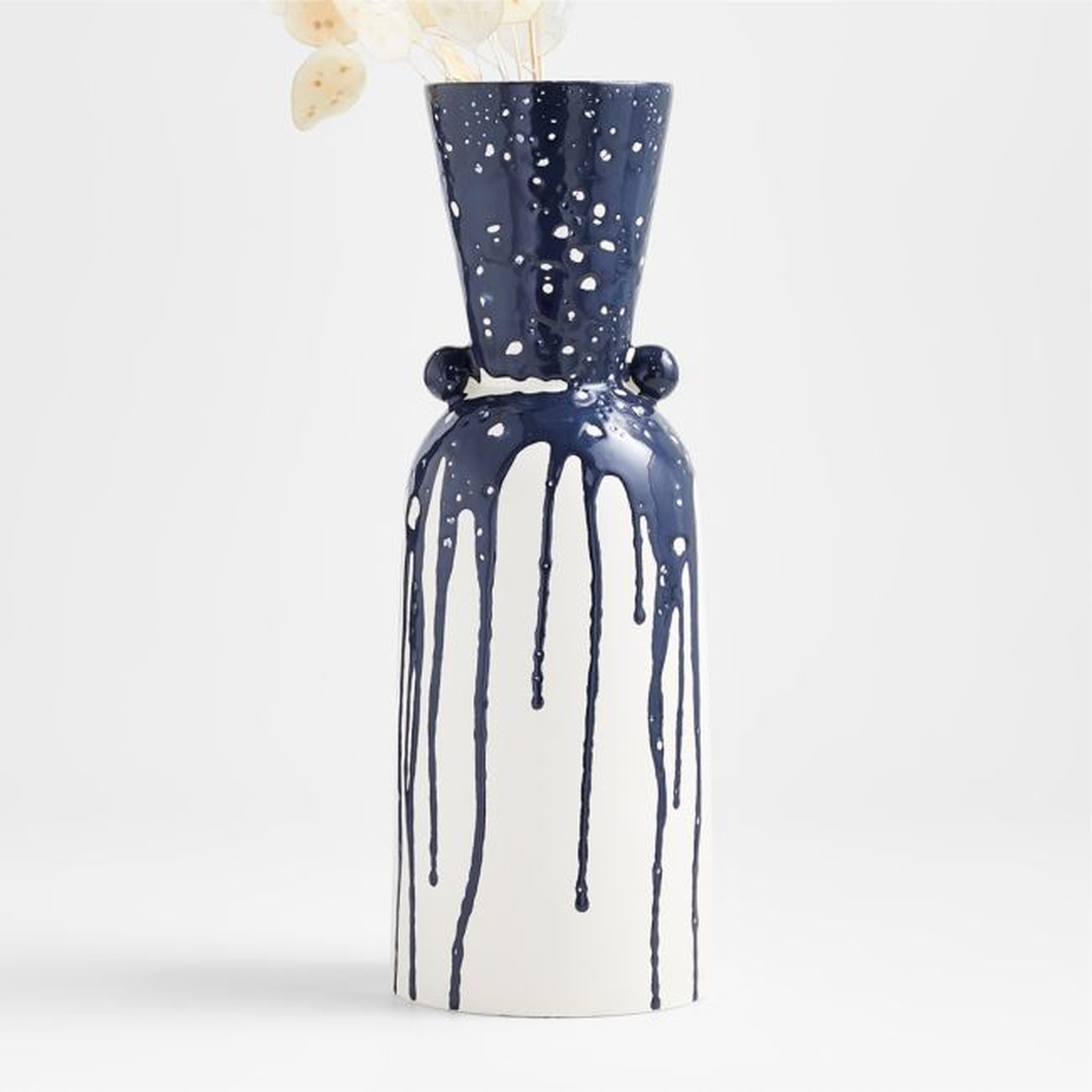 Cel Blue Drip Vase - Crate and Barrel