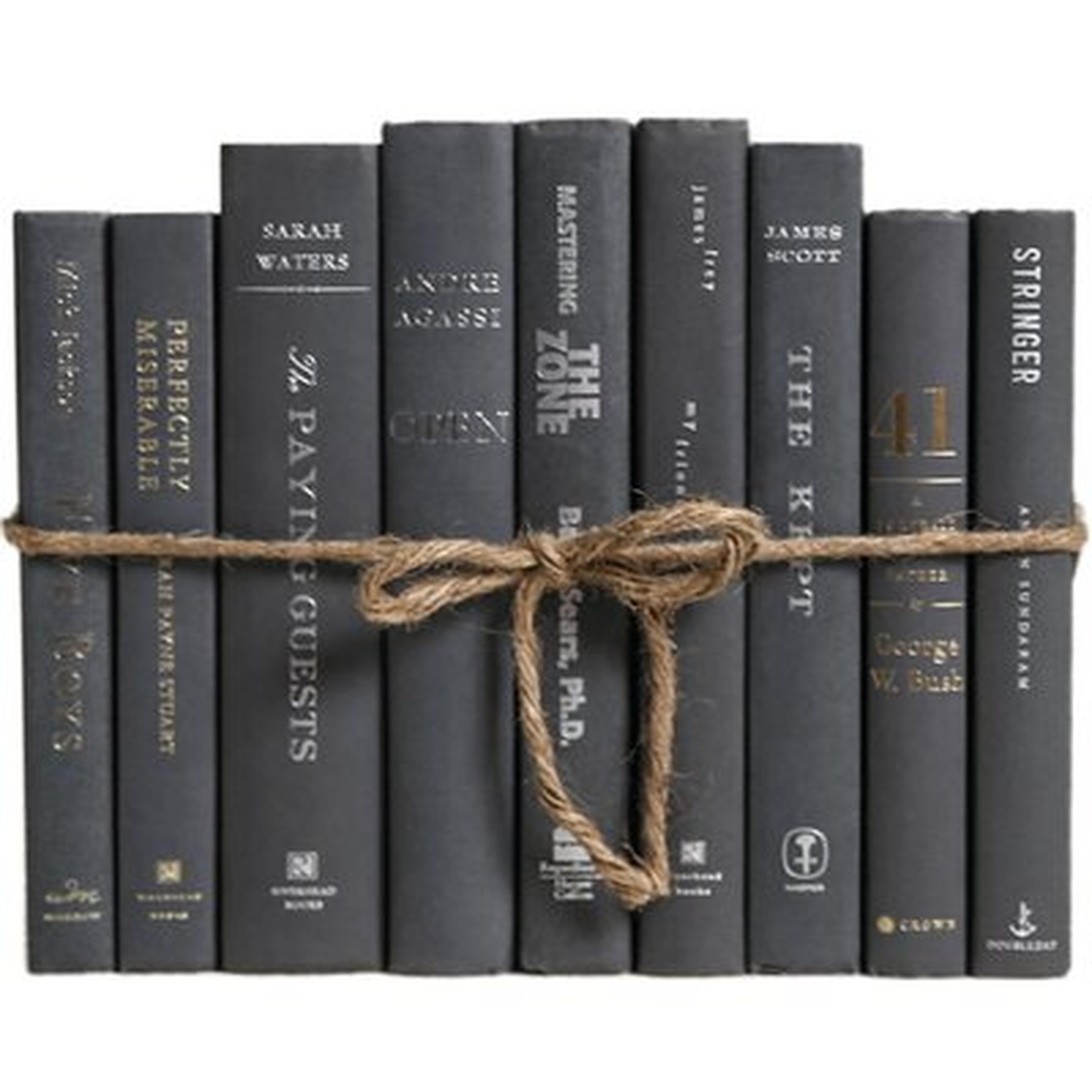 Authentic Decorative Book - By Color Modern Slate ColorPak (1 Linear Foot, 10-12 Books) - Birch Lane