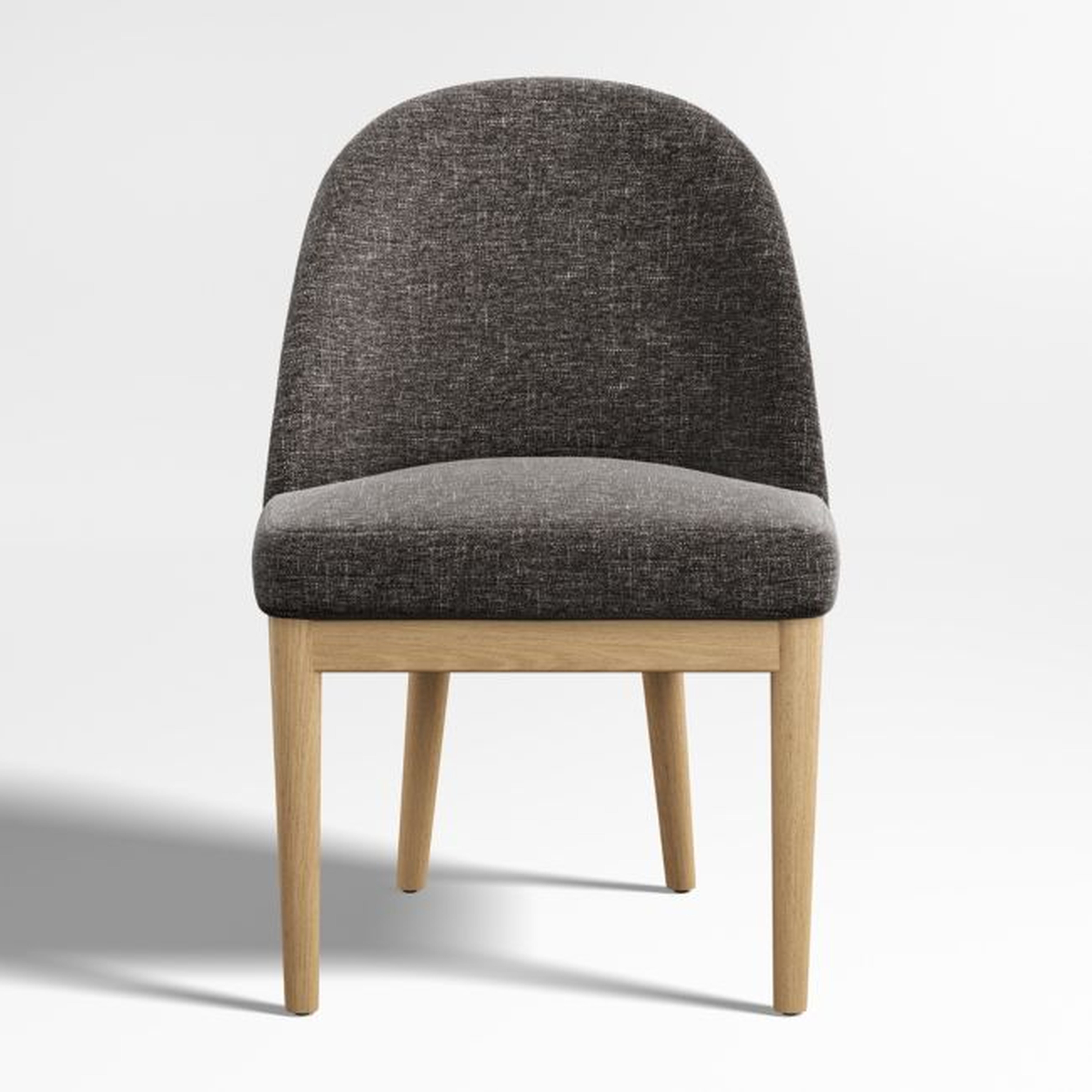 Ana Charcoal Grey Natural Wood Dining Chair - Crate and Barrel