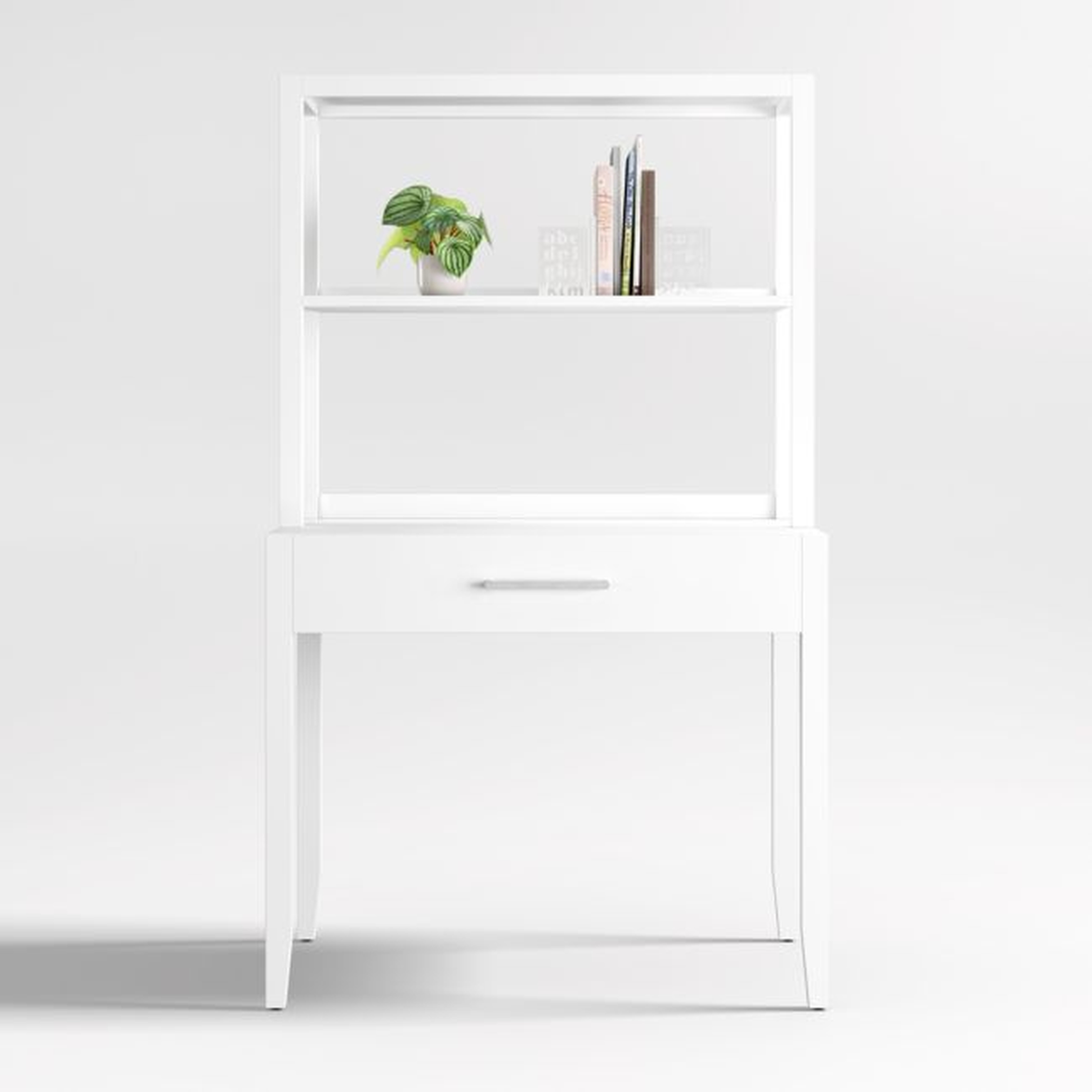 Ever Simple Modular White Wood Kids Desk with Hutch - Crate & Kids