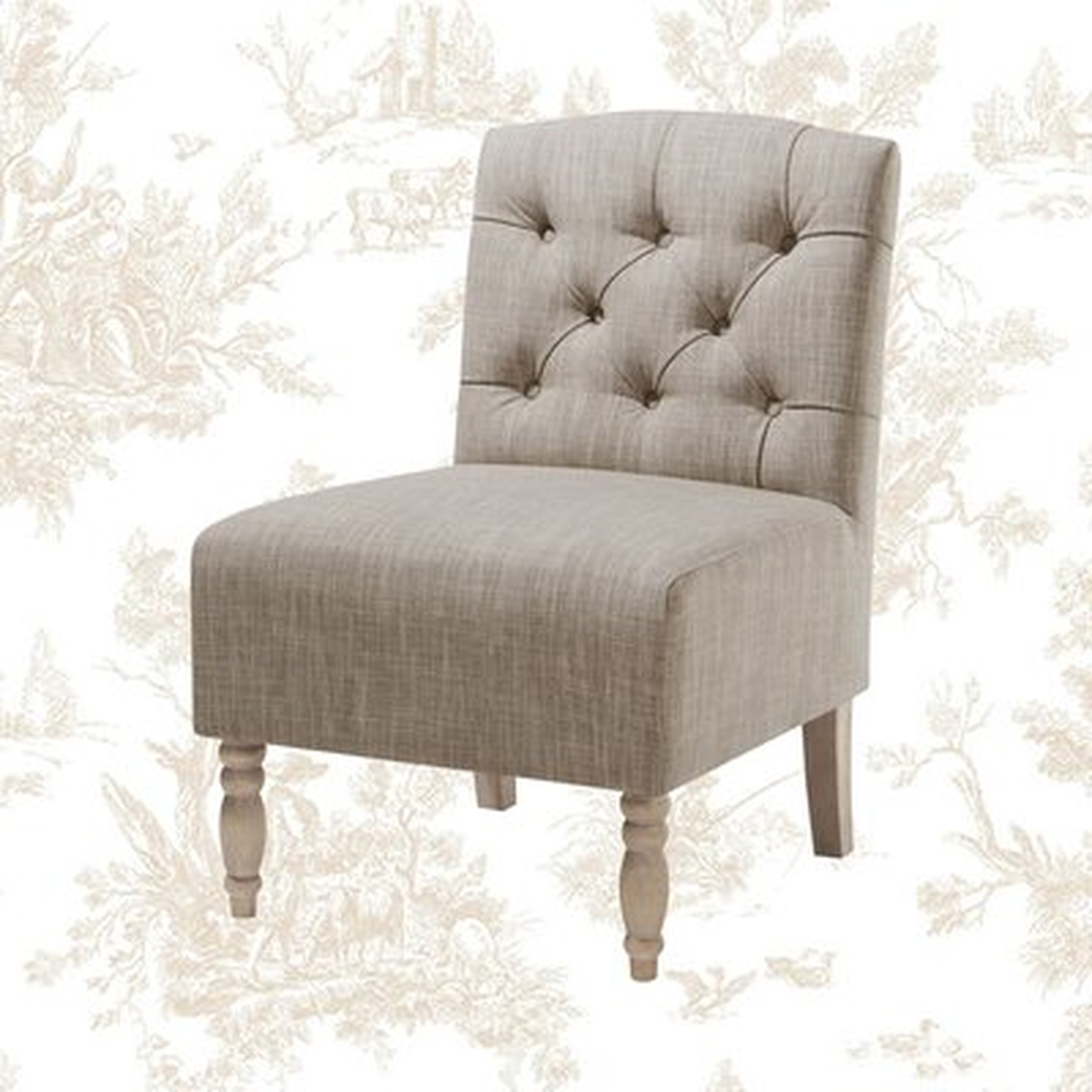Olivet 23" W Tufted Polyester Slipper Chair - Wayfair