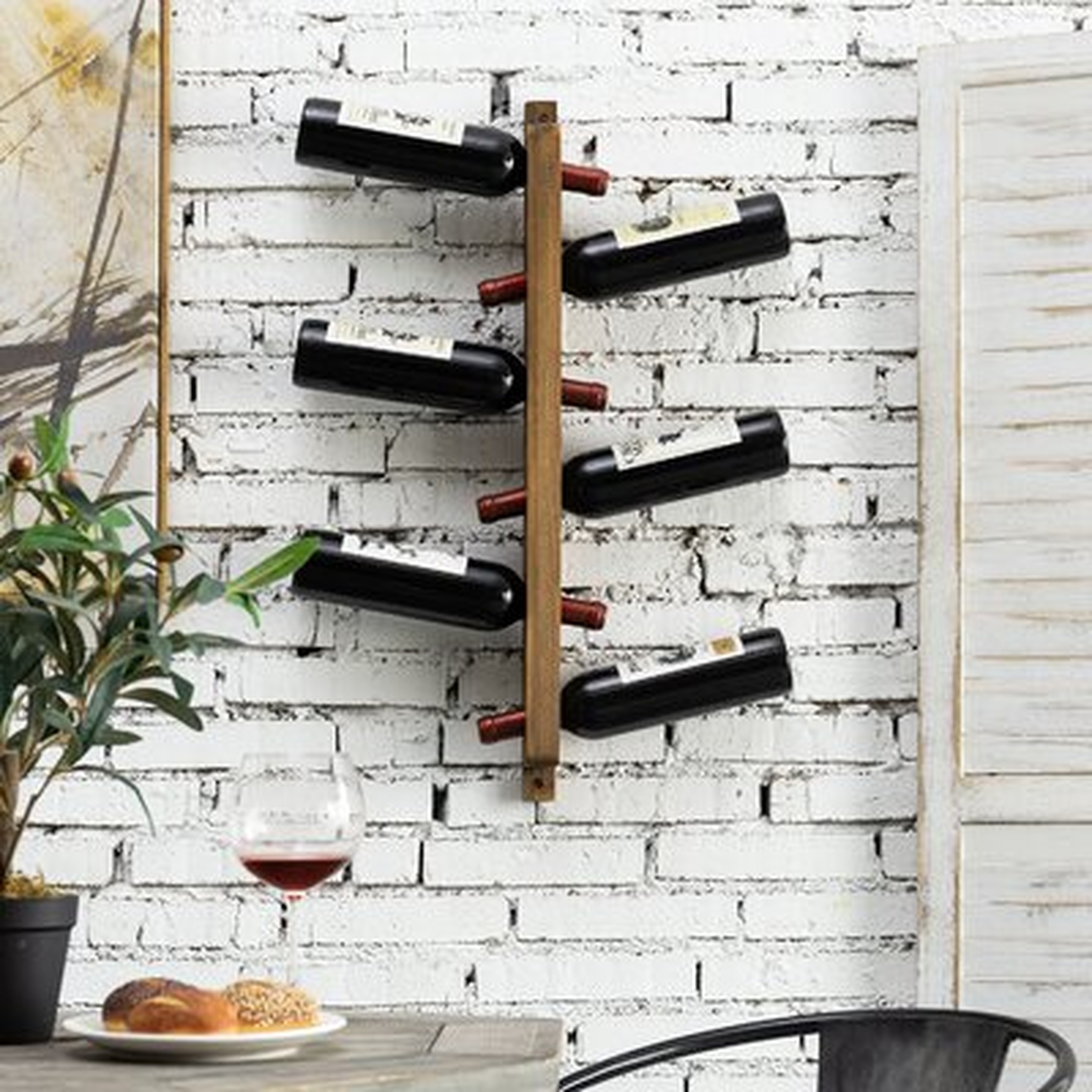 6-Bottle Wine Wall Mounted Display Storage Wood Rack - Wayfair