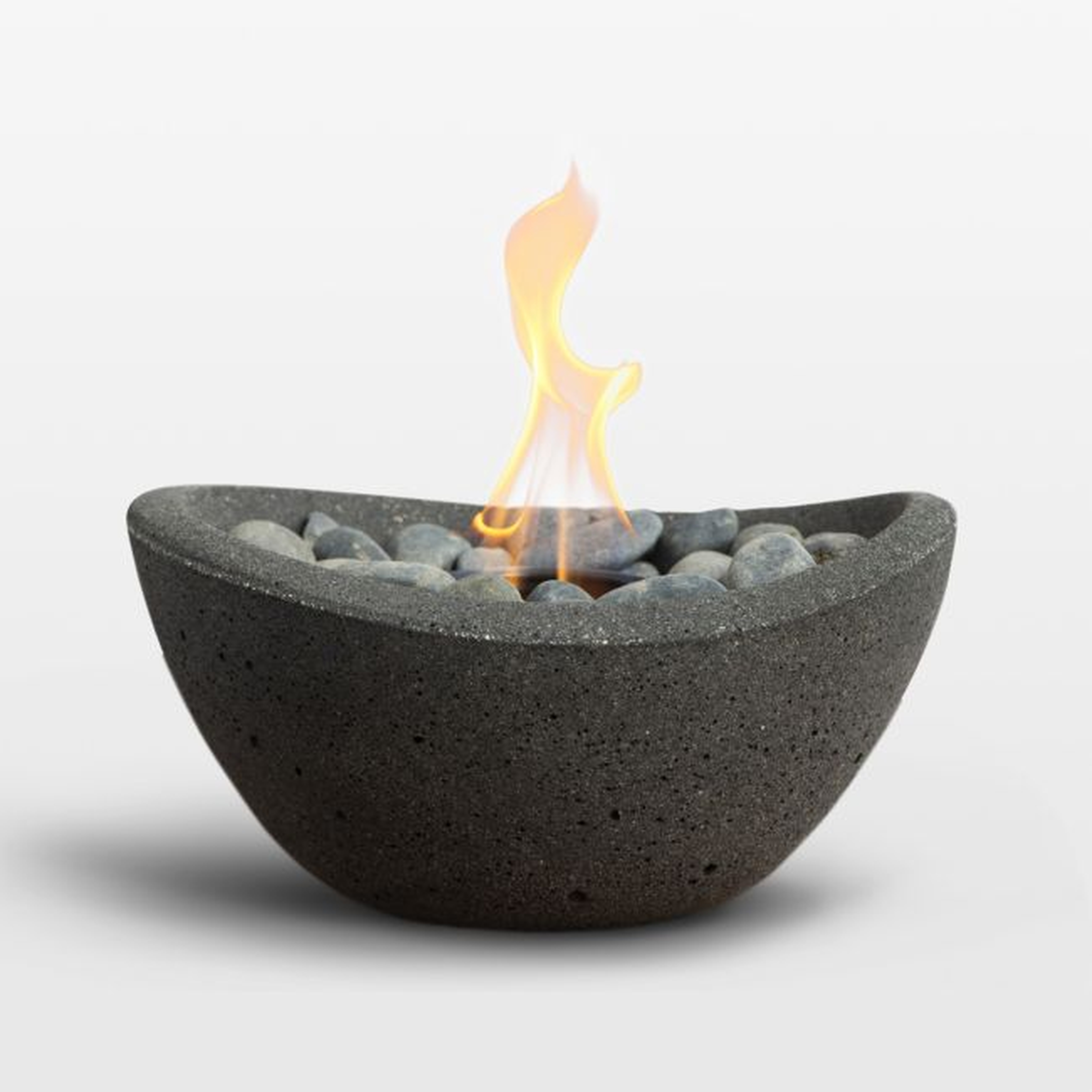 TerraFlame ® Wave Graphite Grey Outdoor Tabletop Fire Bowl - Crate and Barrel