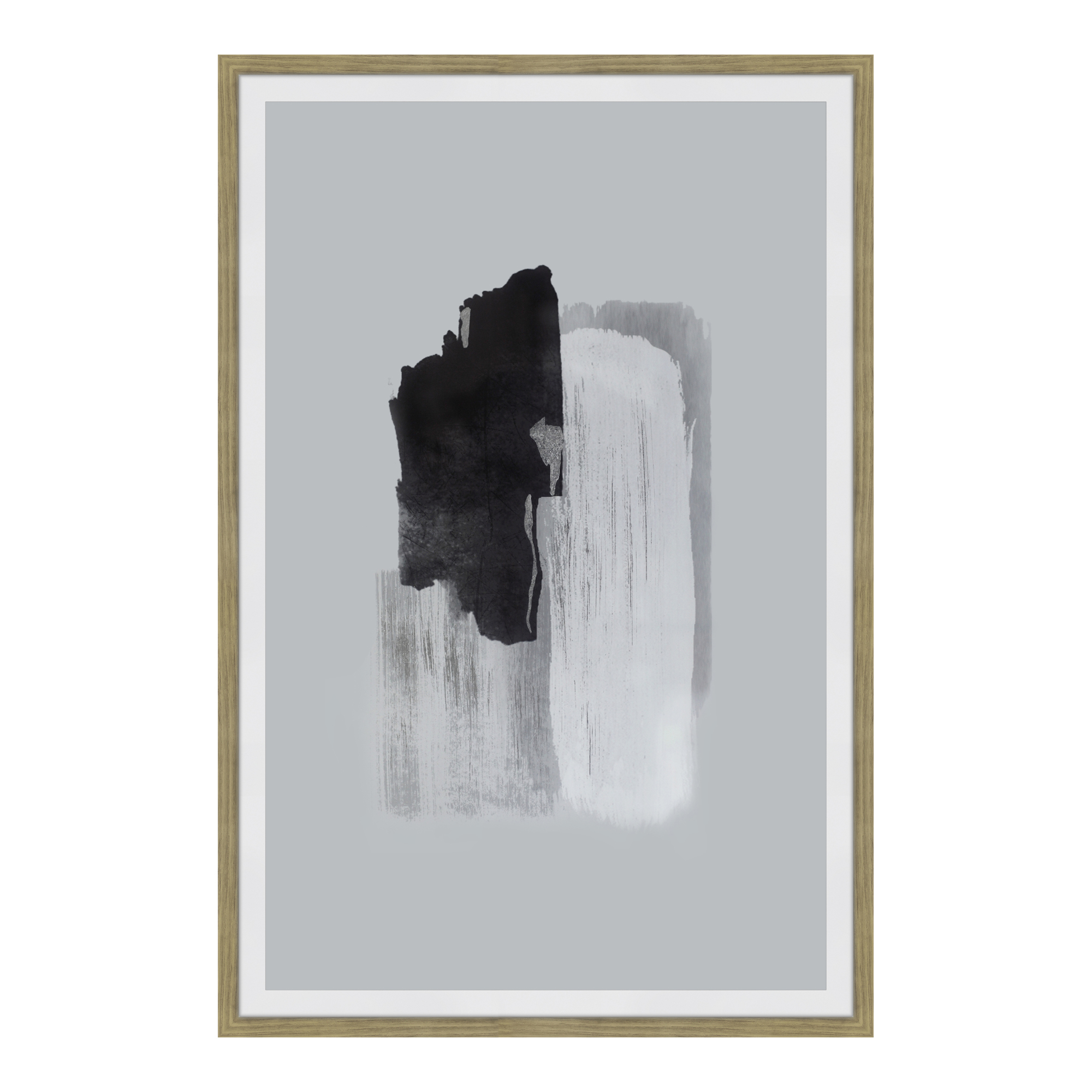 Wisdom 1 Wall Painting Grey Neutral - Moes Home Collection