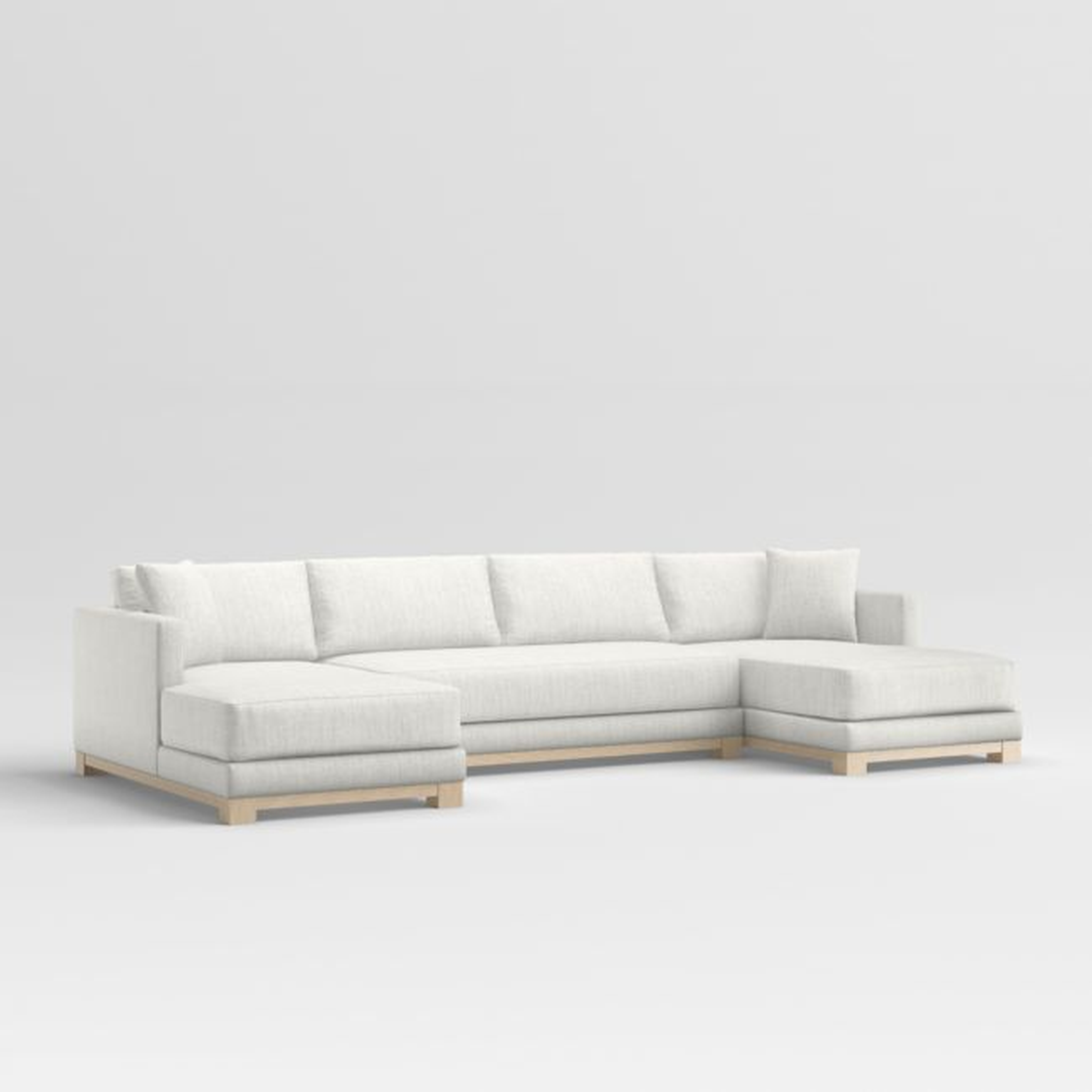 Gather Wood Base 3-Piece U-Shaped Sectional Sofa - Crate and Barrel