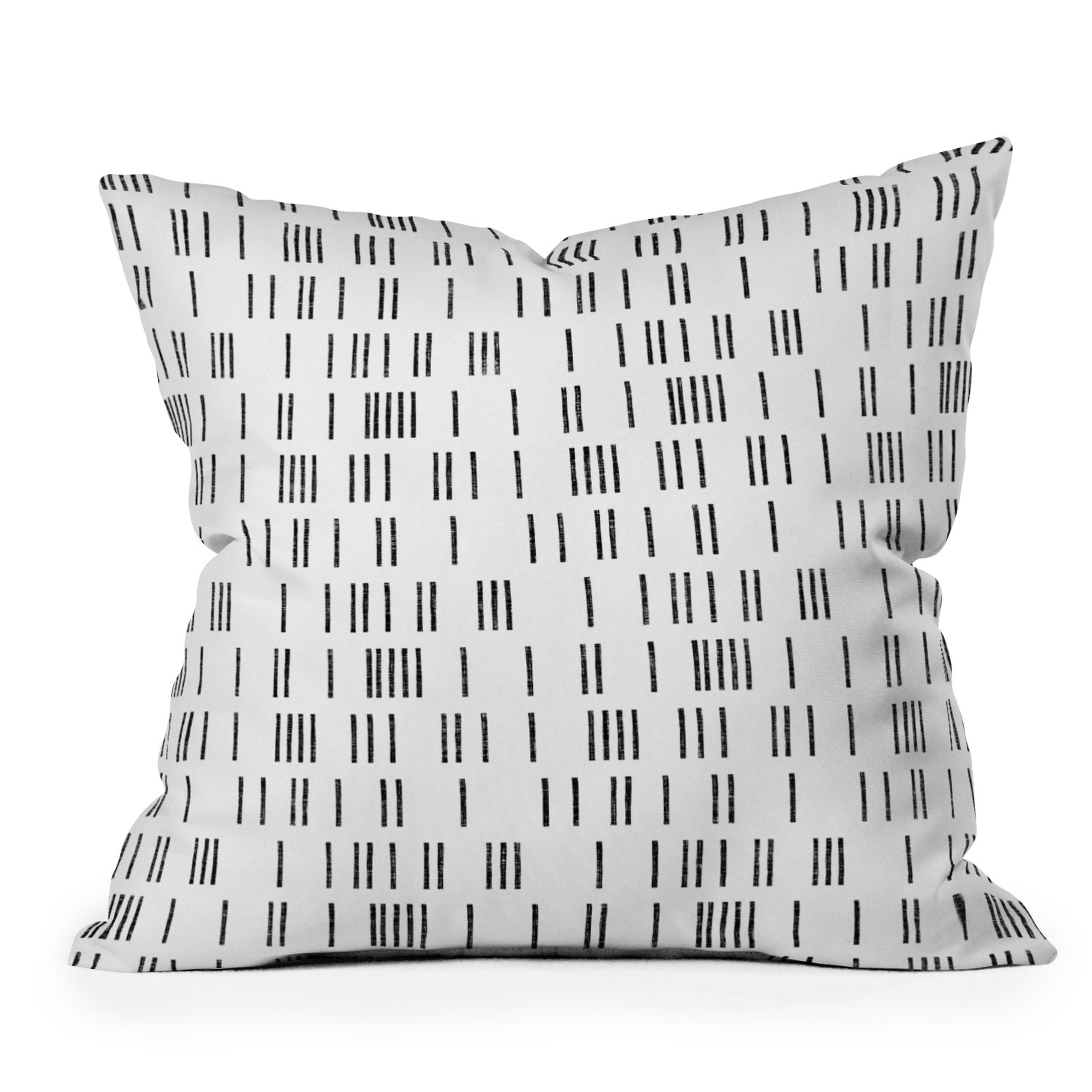 Bogo Mudcloth White by Holli Zollinger - Outdoor Throw Pillow 20" x 20" - Deny Designs