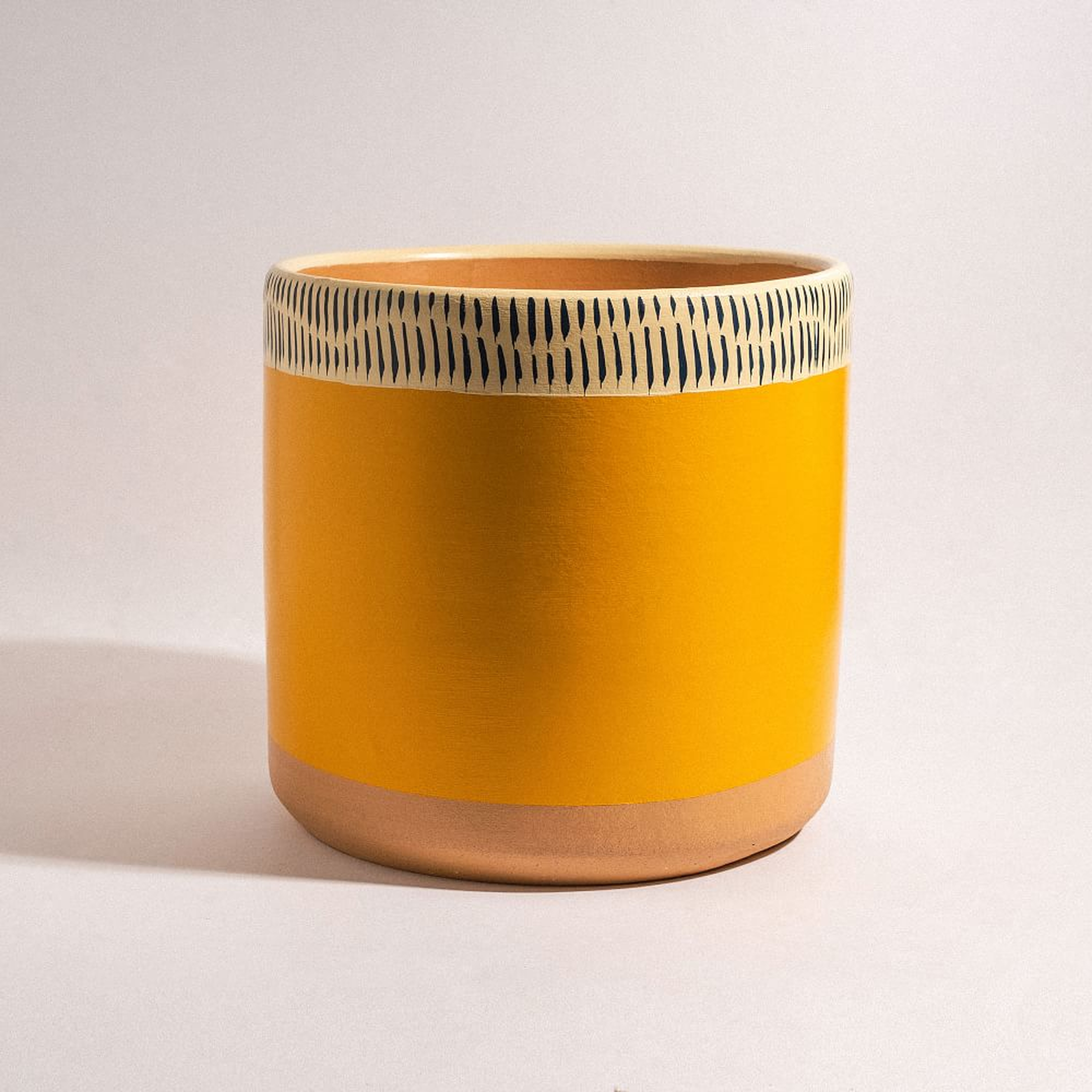 Ultralight Dreams Indoor Terracotta Pot, Medium, Terracotta/Yellow - West Elm