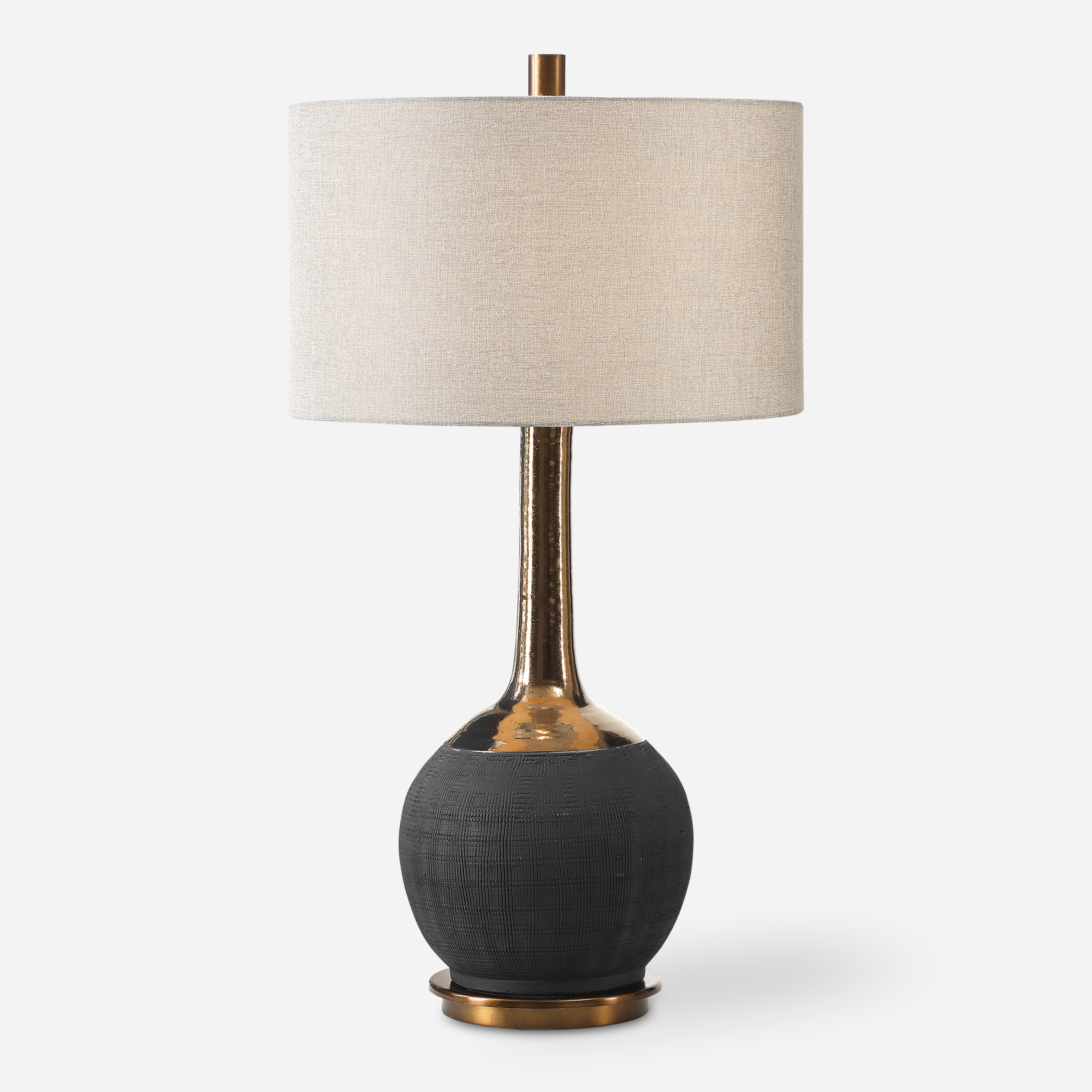 Arnav Textured Black Lamp - Uttermost