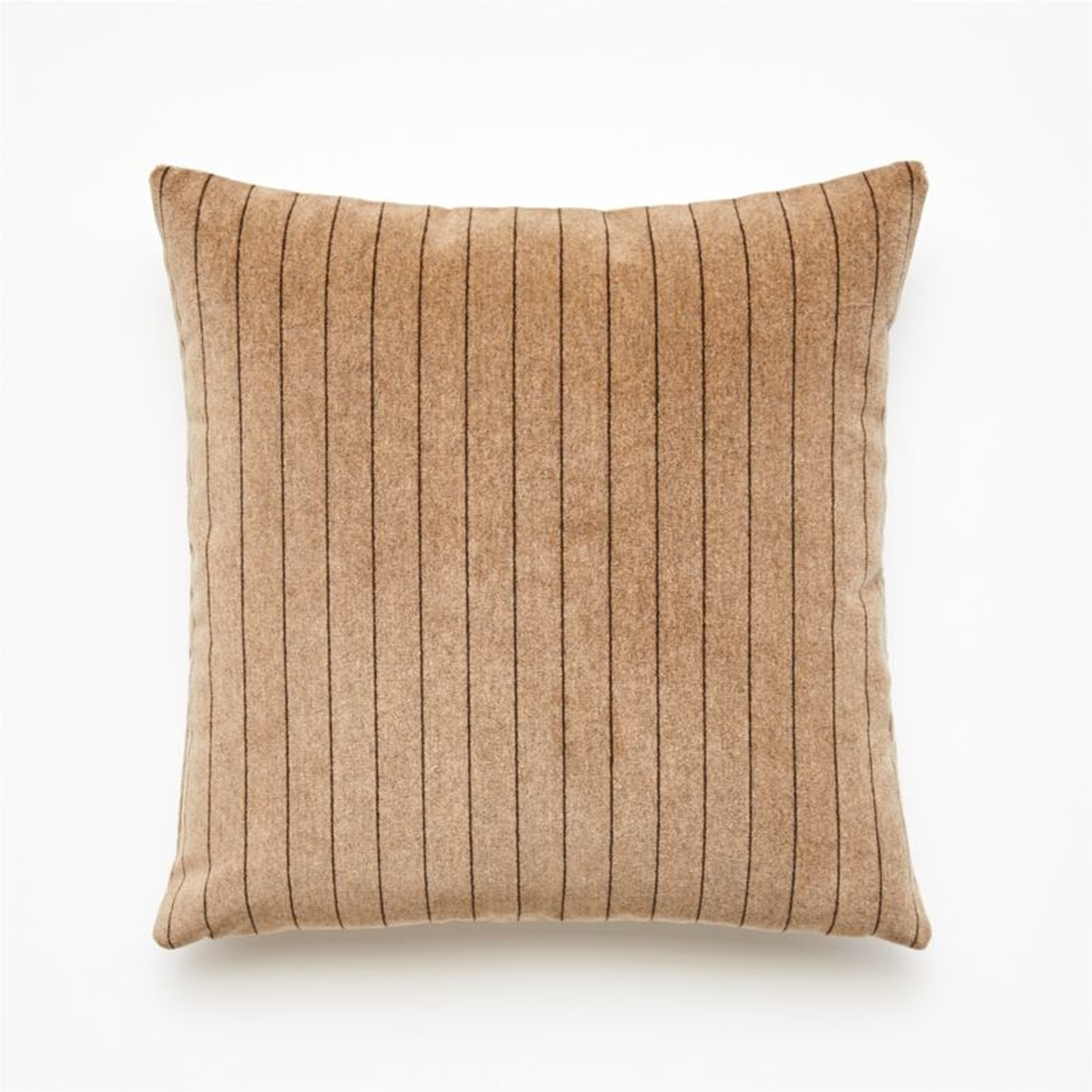 Boundary Pillow, Down-Alternative, Light Brown, 18" x 18" - CB2
