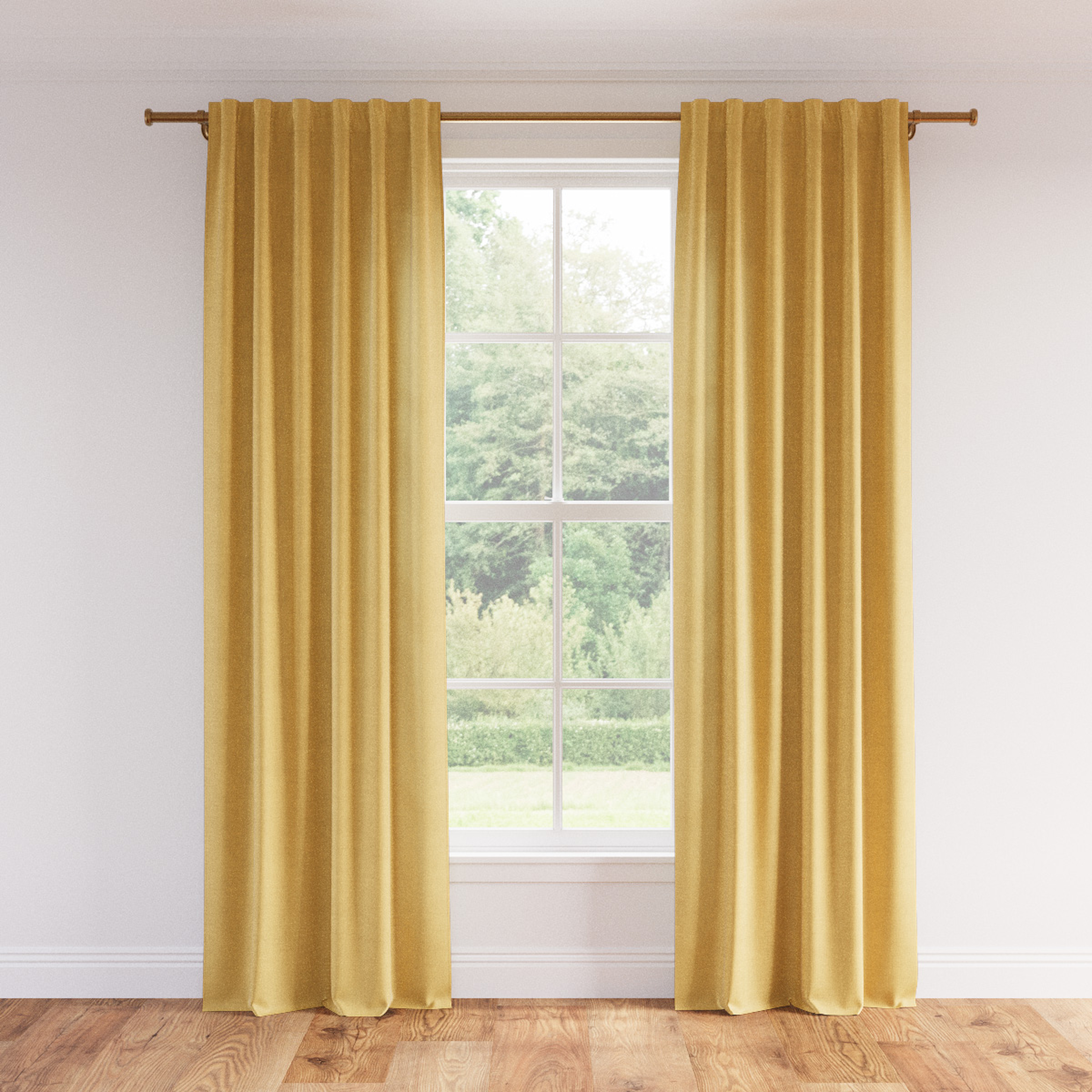 Linen Curtain, Sundial Linen, 50" x 96", Blackout - The Inside
