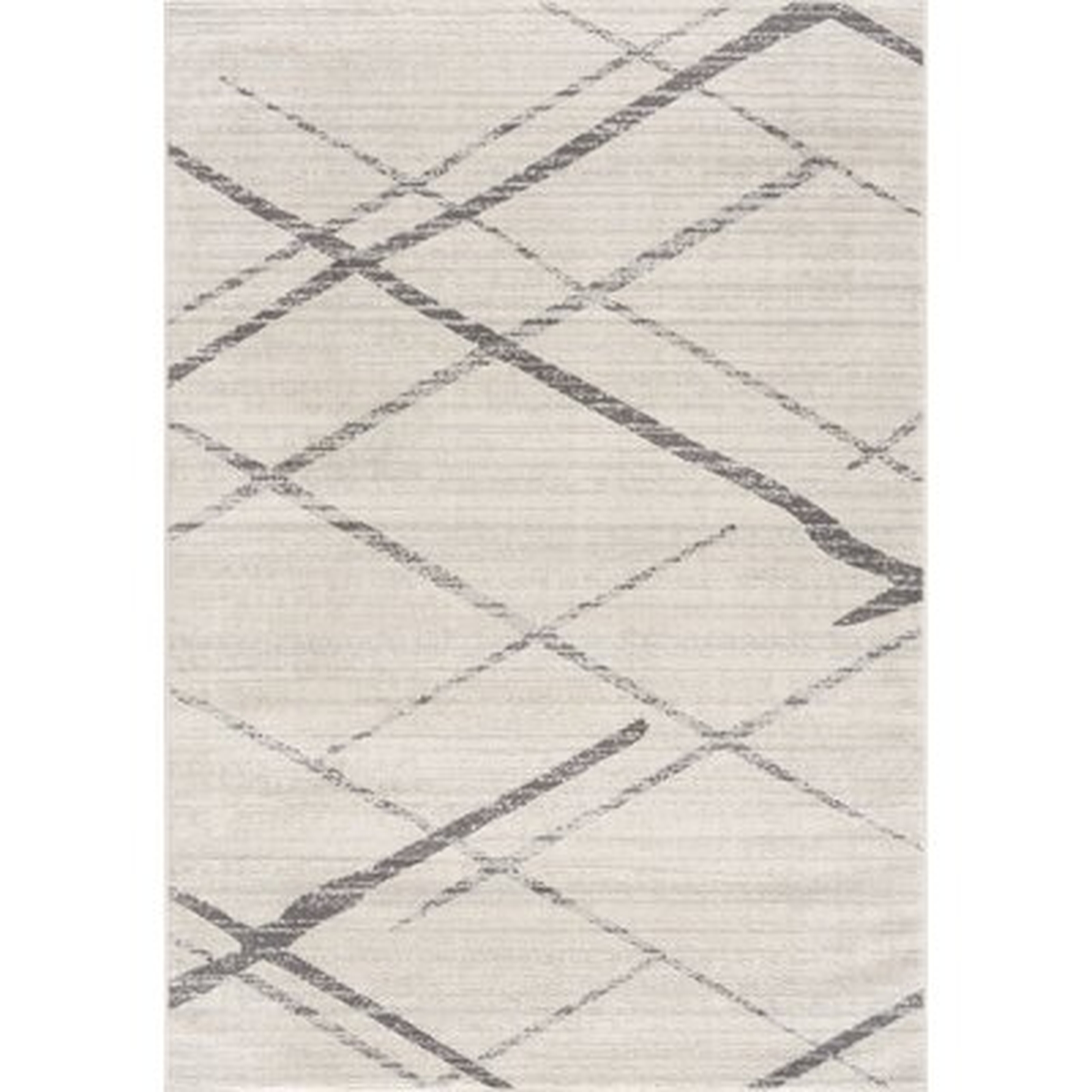 Benno Abstract Gray Area Rug - Wayfair