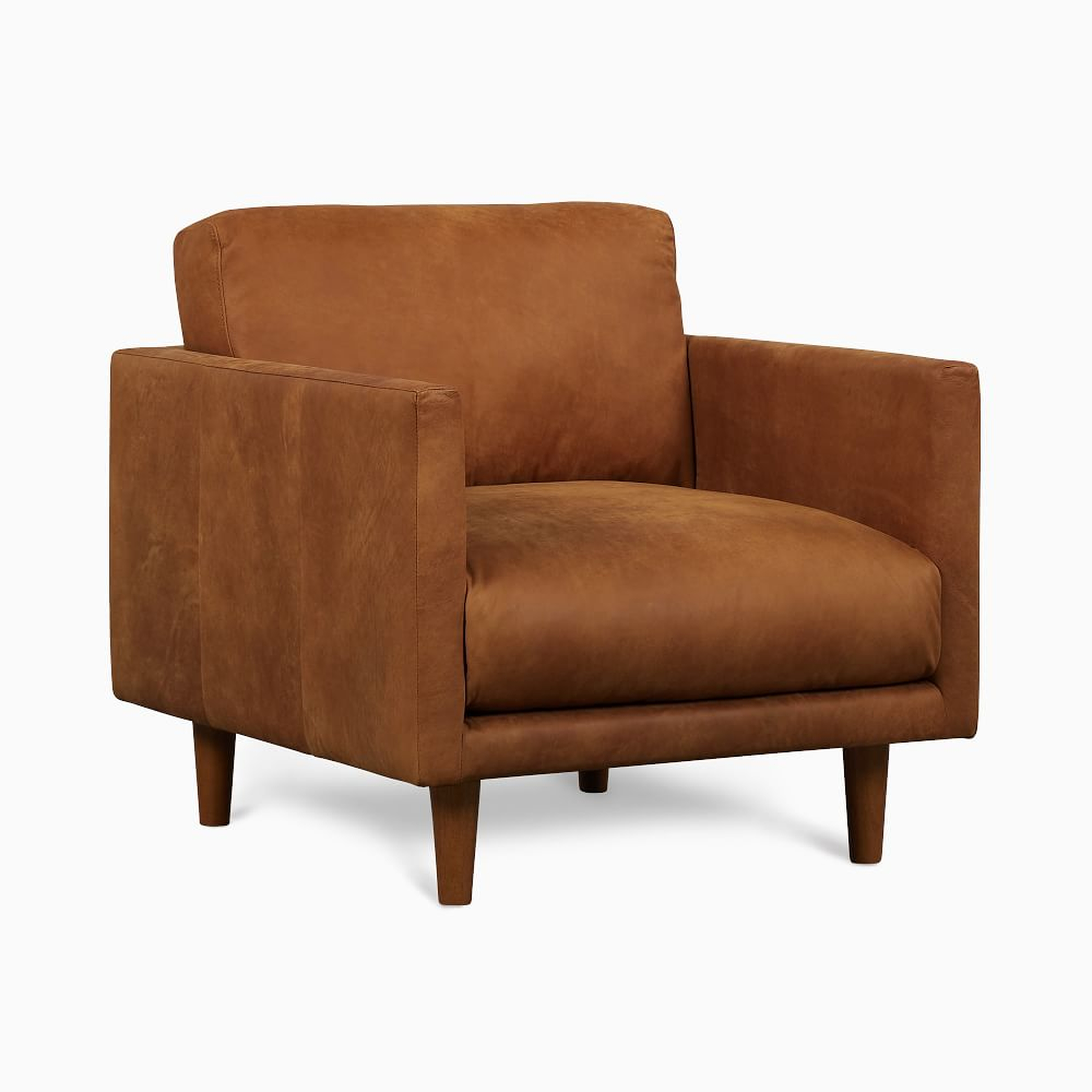 Rylan Chair Tan Outback Leather Almond - West Elm