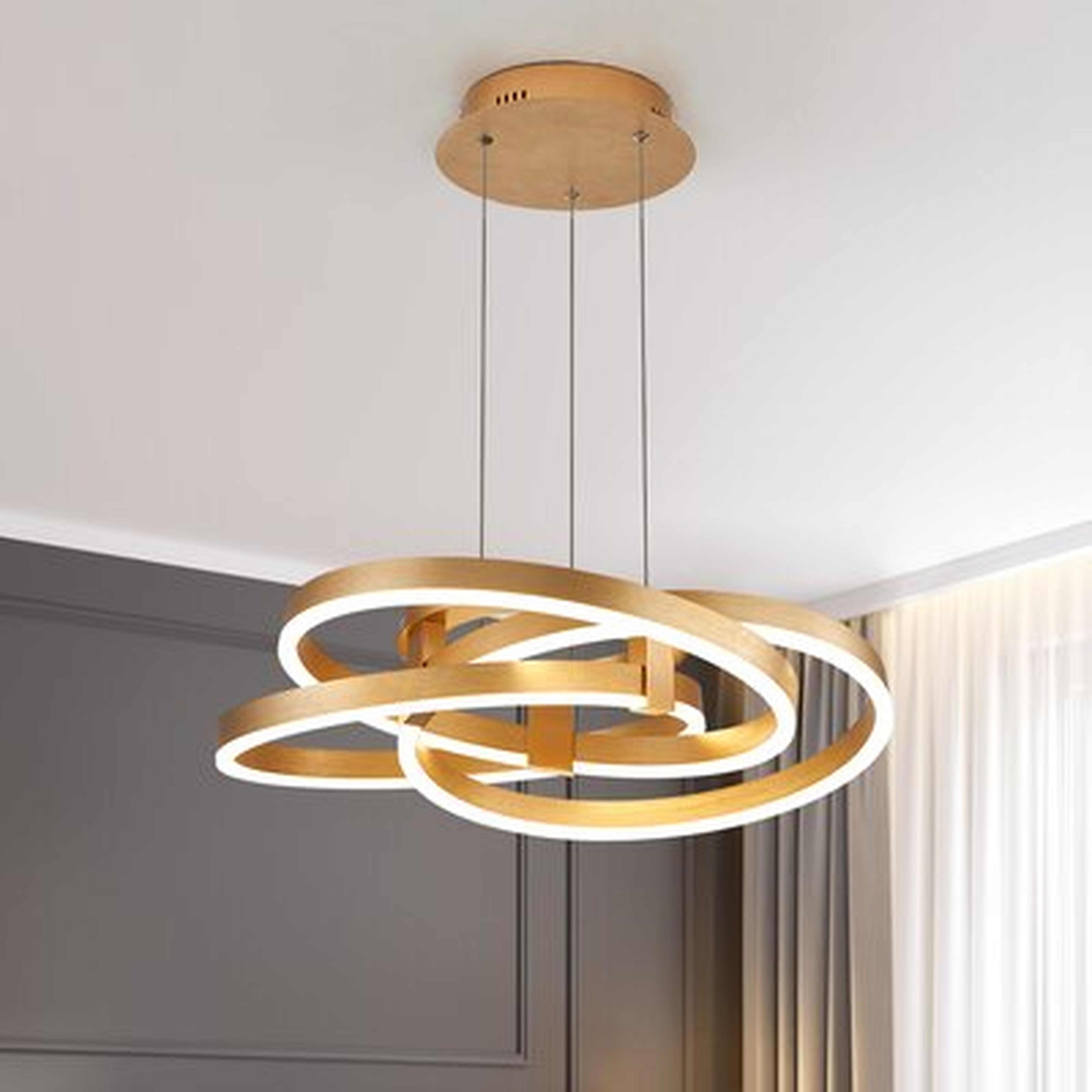 Richmute 1 - Light Unique / Statement Square / Rectangle LED Pendant - Wayfair