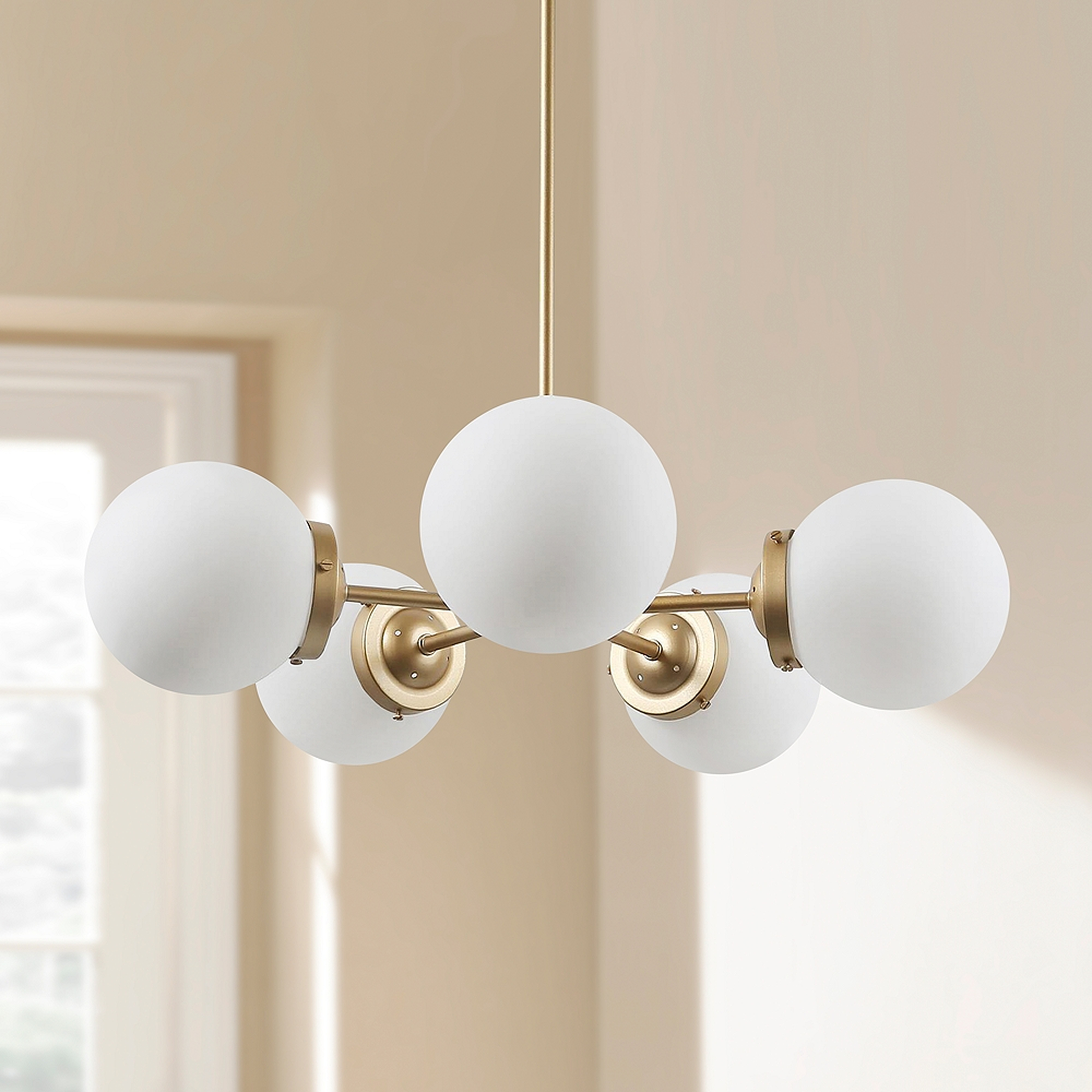 Conley 24" Wide Gold Metal 5-Light Sputnik Chandelier - Style # 91P88 - Lamps Plus