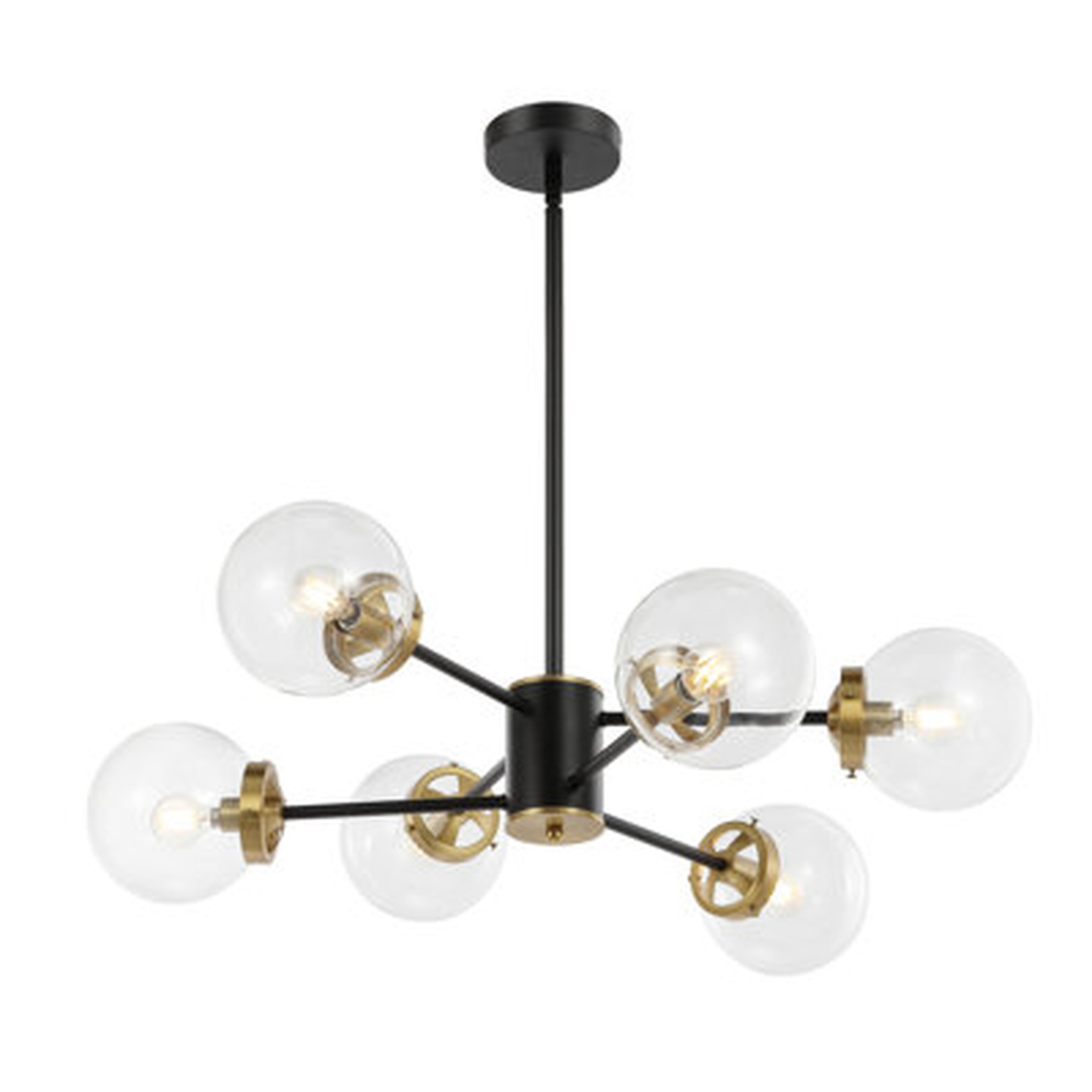 Dilley 6 - Light Sputnik Modern Linear Chandelier - Wayfair