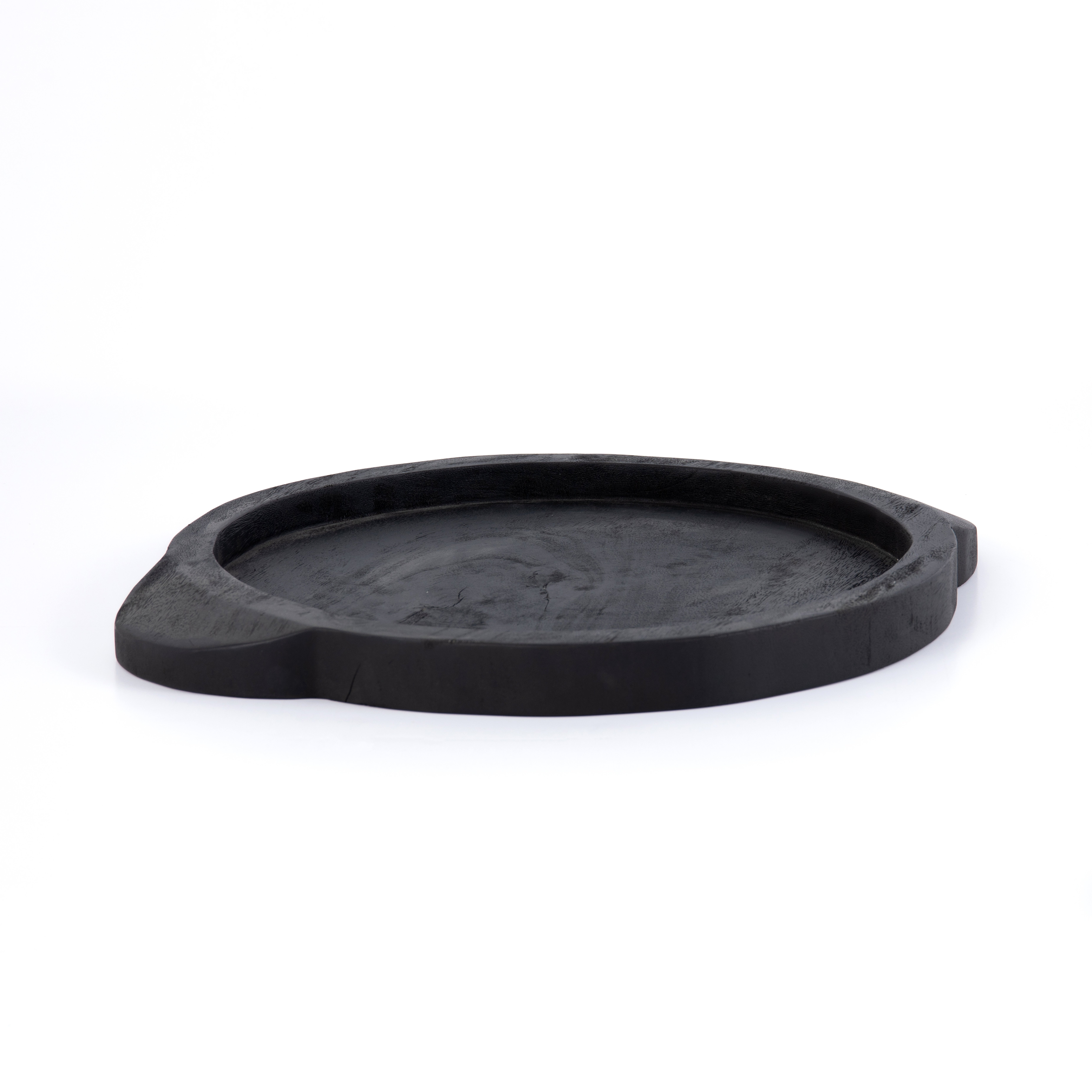 Tadeo Round Tray-Carbonized Black - Four Hands