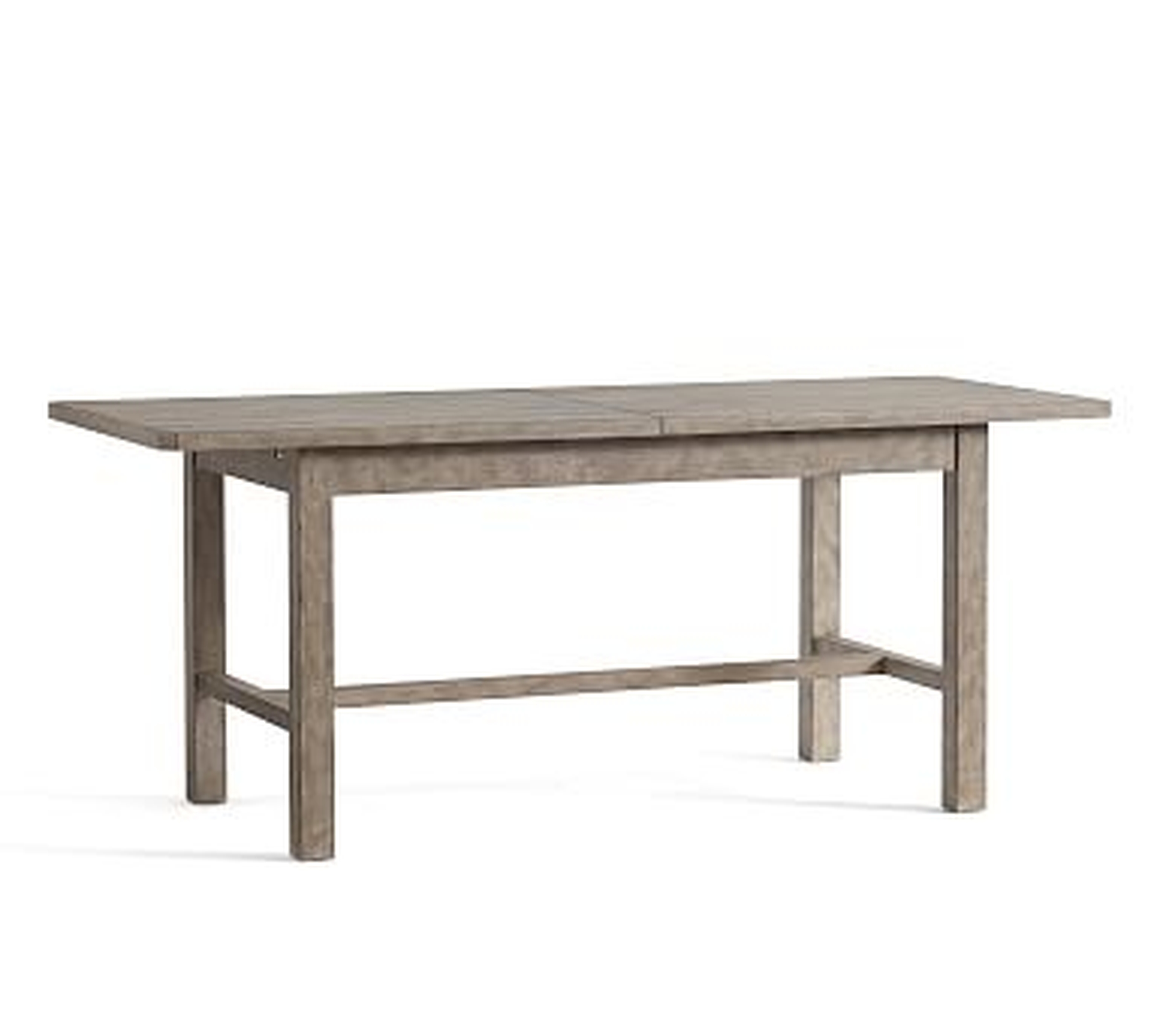 Mateo Extending Dining Table, Salvaged Gray, 73"-91"L - Pottery Barn