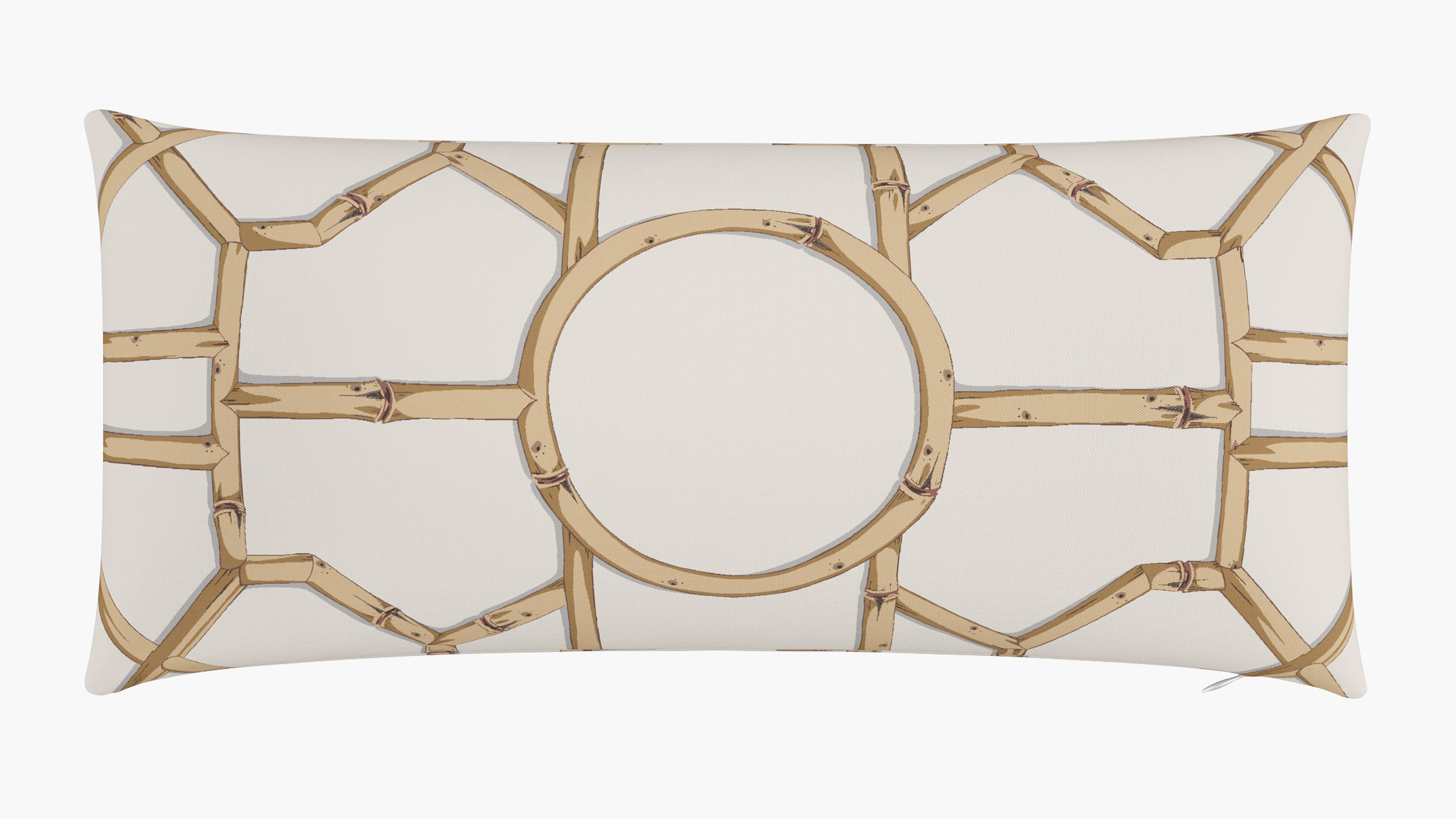 Throw Pillow 14" x 30", Tan Baldwin Bamboo, 14" x 30" - The Inside