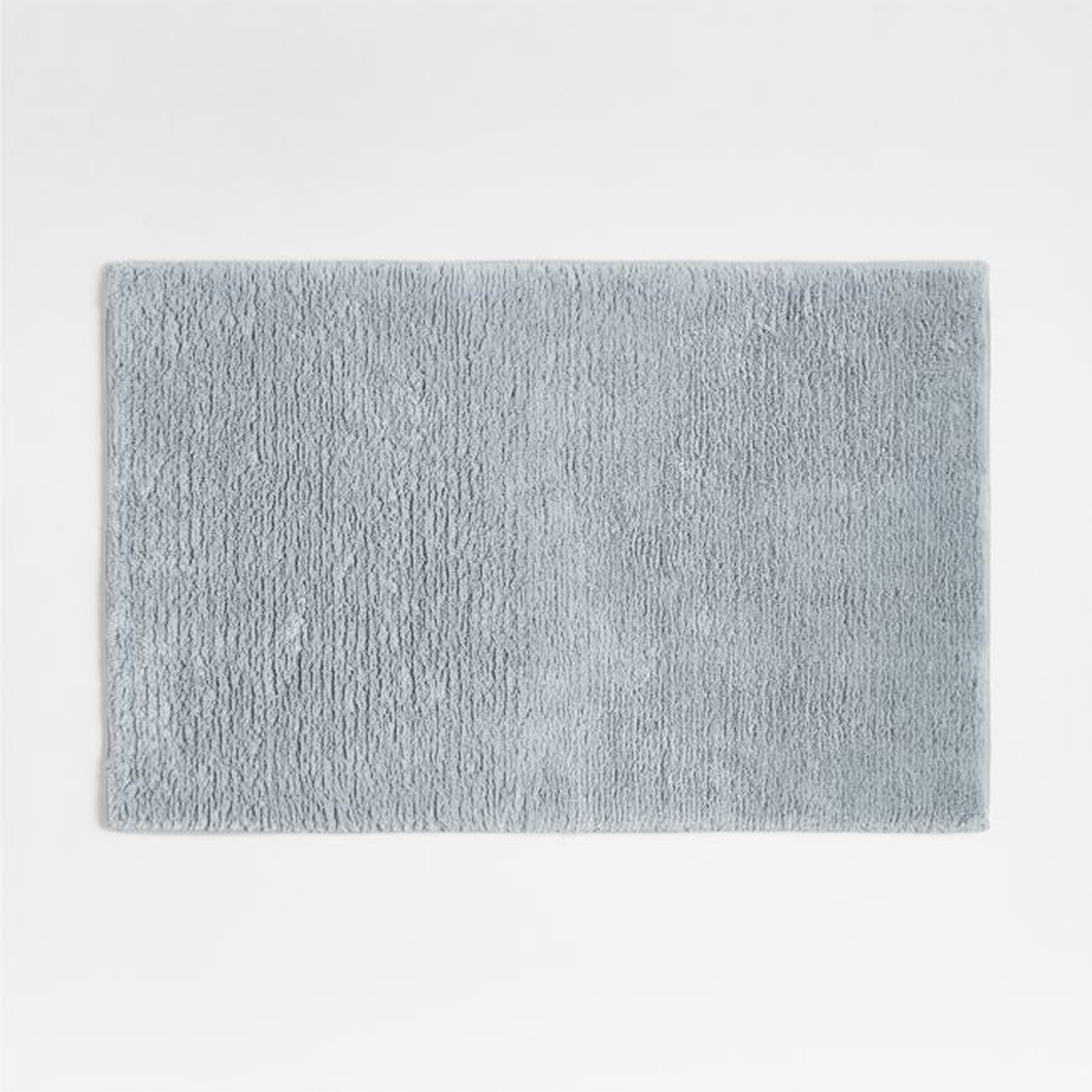 Rylan Organic Cotton MistBlue Bath Mat 24"x36" - Crate and Barrel