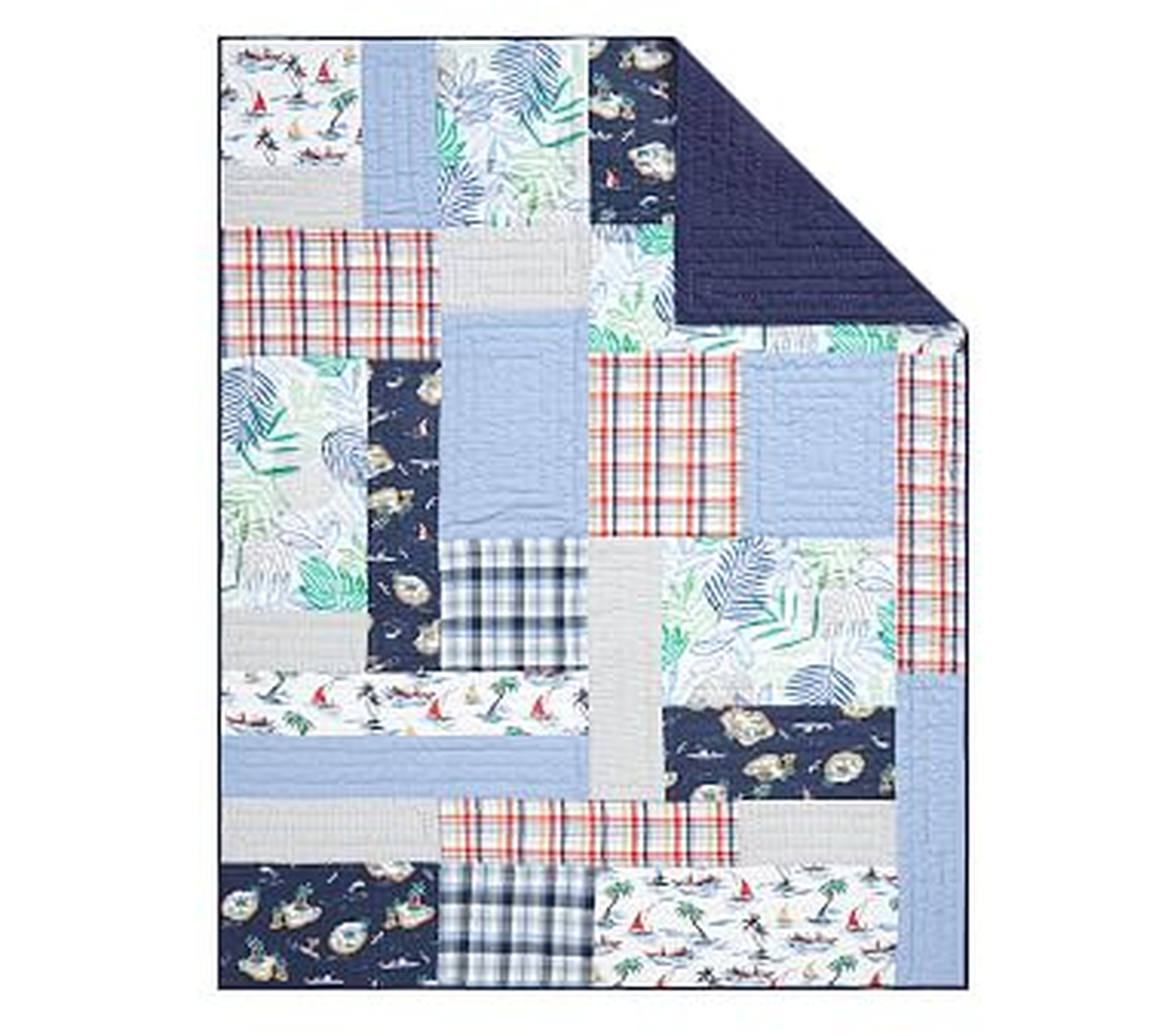 Surf Vibes Quilt, Twin, Multi - Pottery Barn Kids