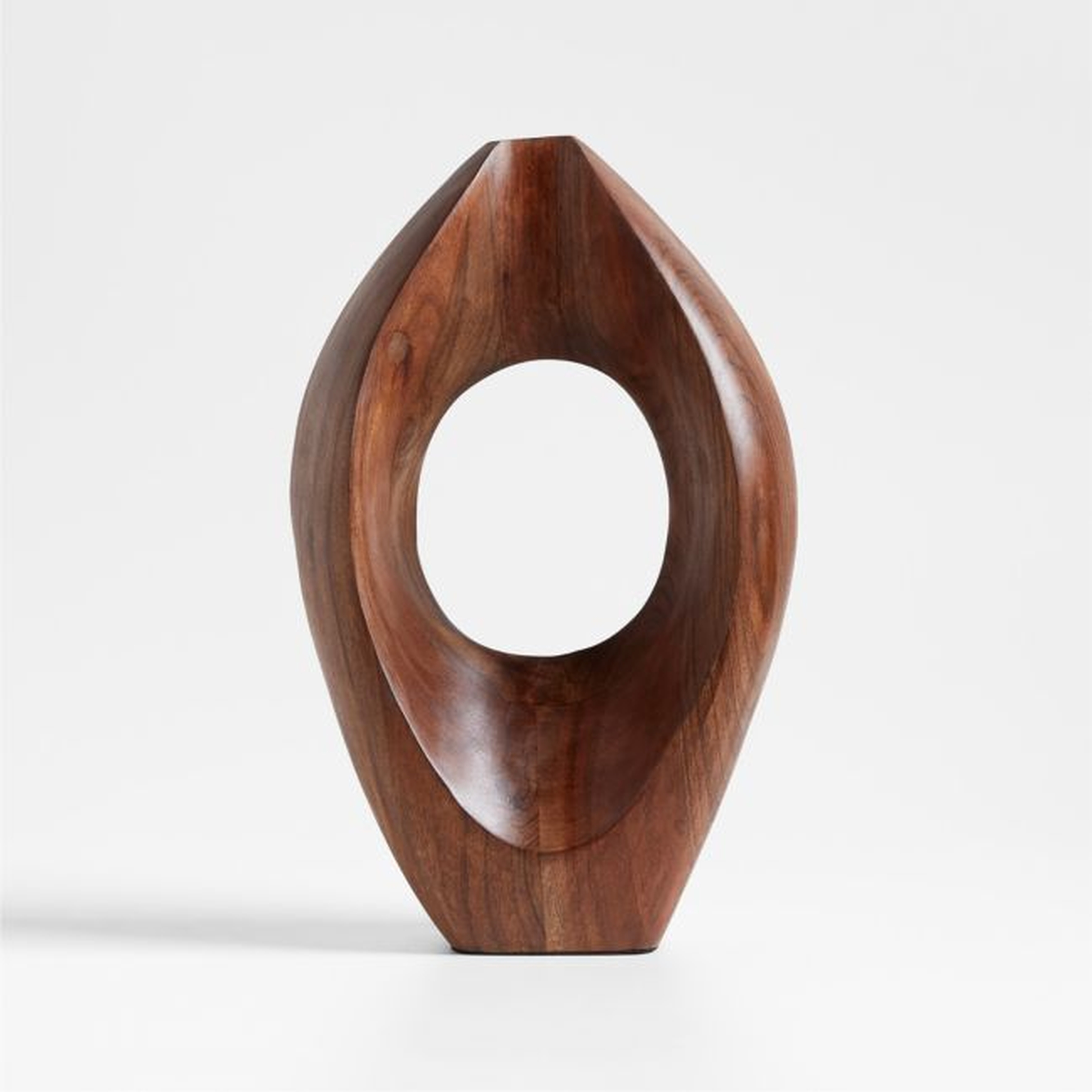 Izumo Walnut Wood Decorative Sculpture 13" - Crate and Barrel