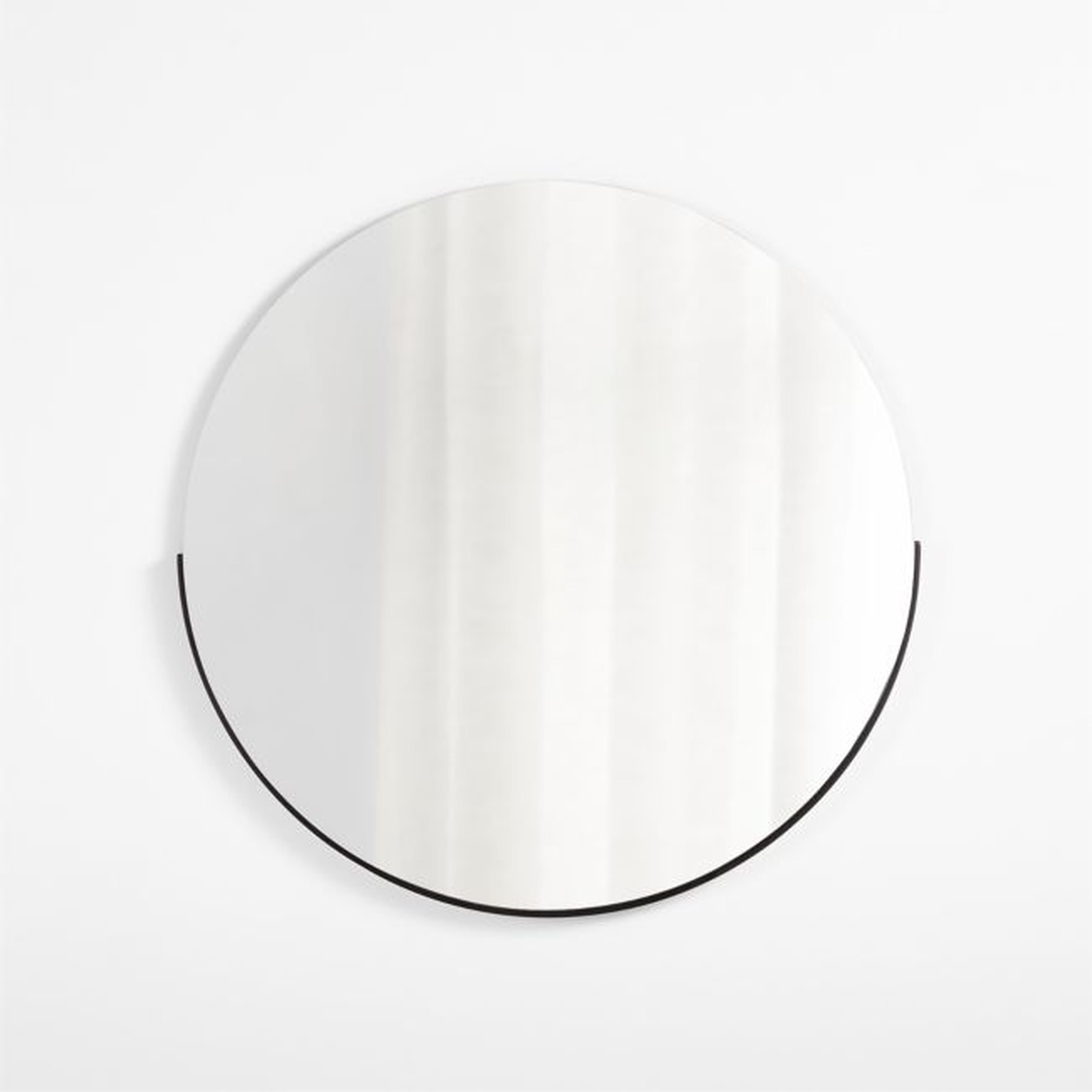 Gerald Large Round Black Wall Mirror - Crate and Barrel