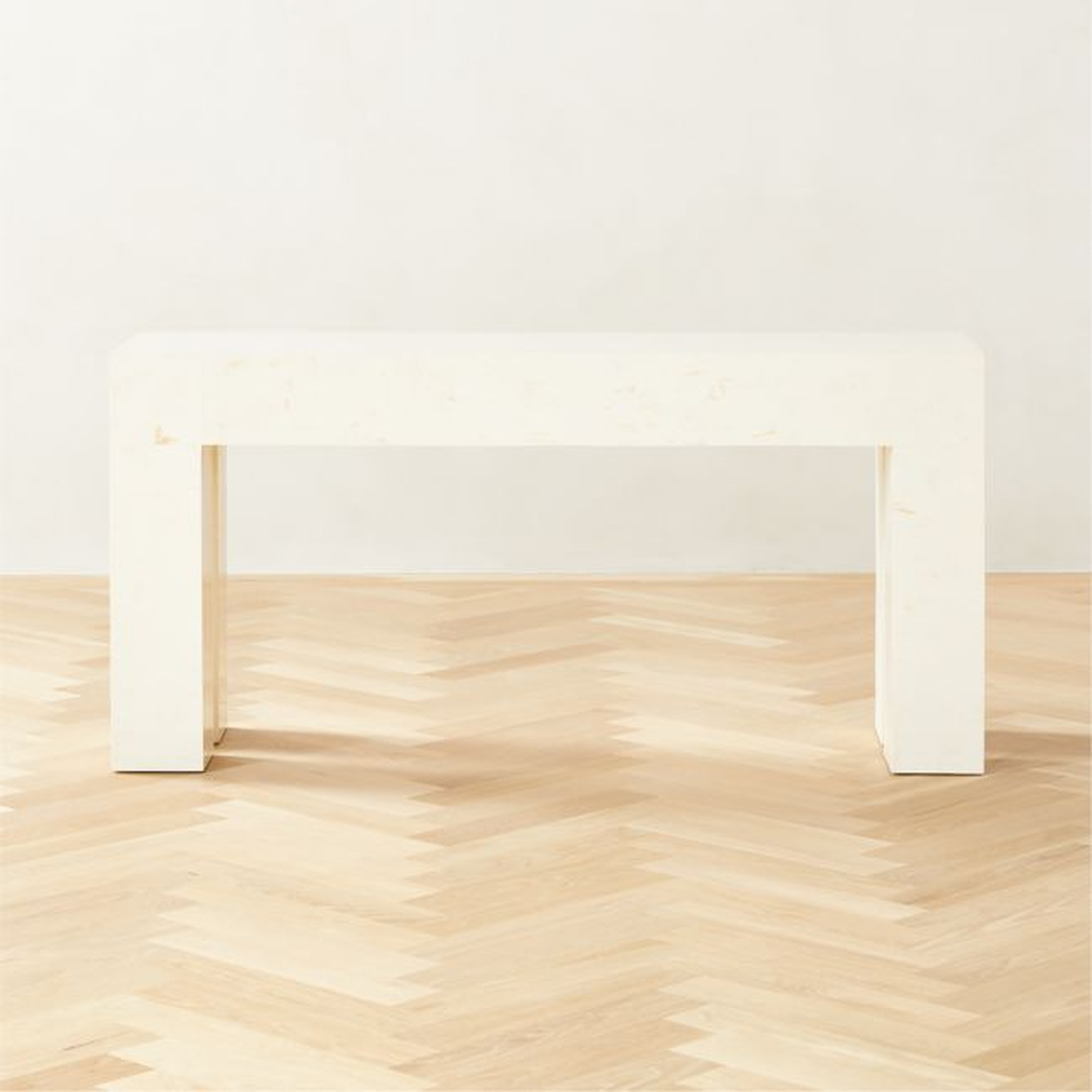 Scatola White Faux Bone Console Table - CB2