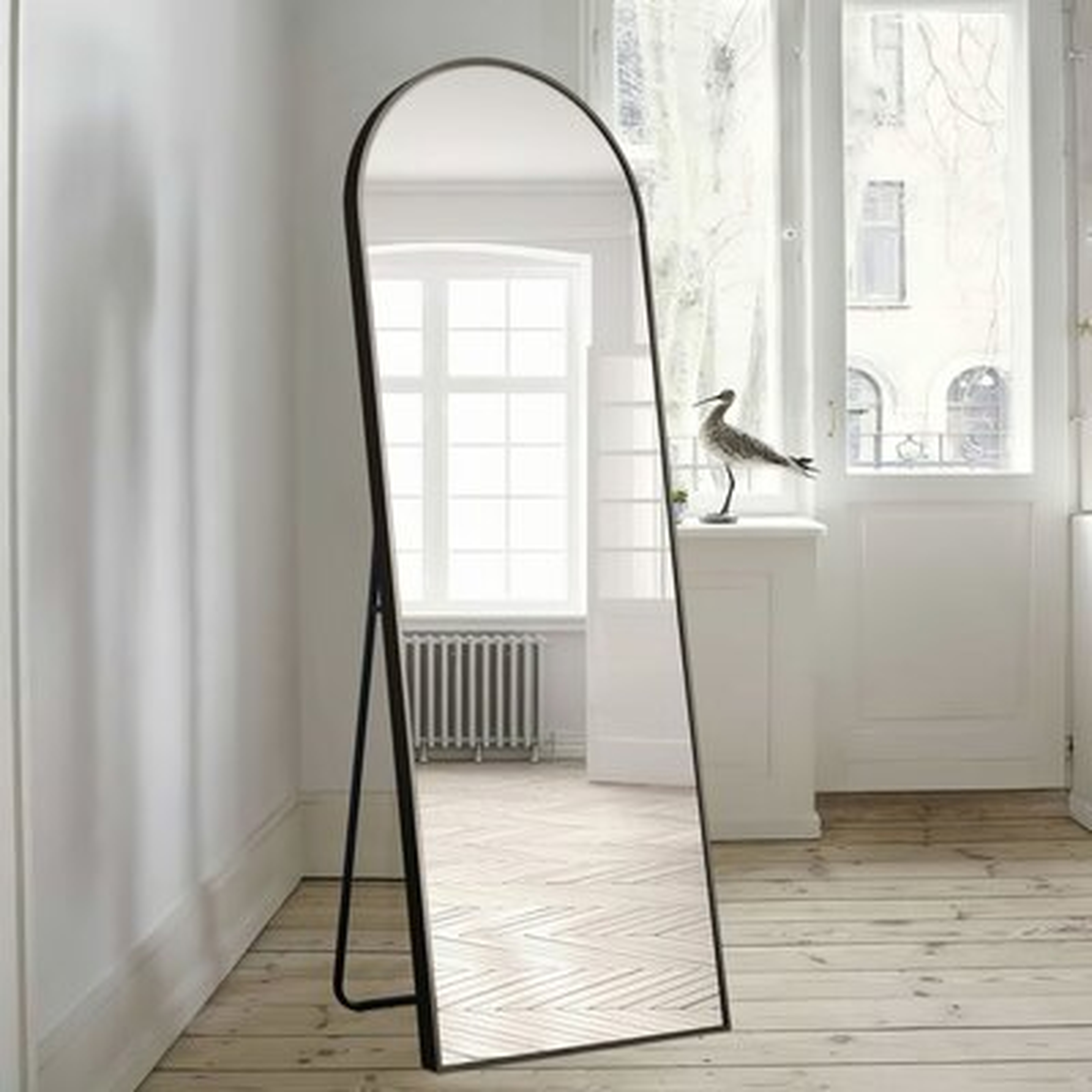 Arched Top Full Length Mirror Metal Framed Free Standing Mirror - Wayfair