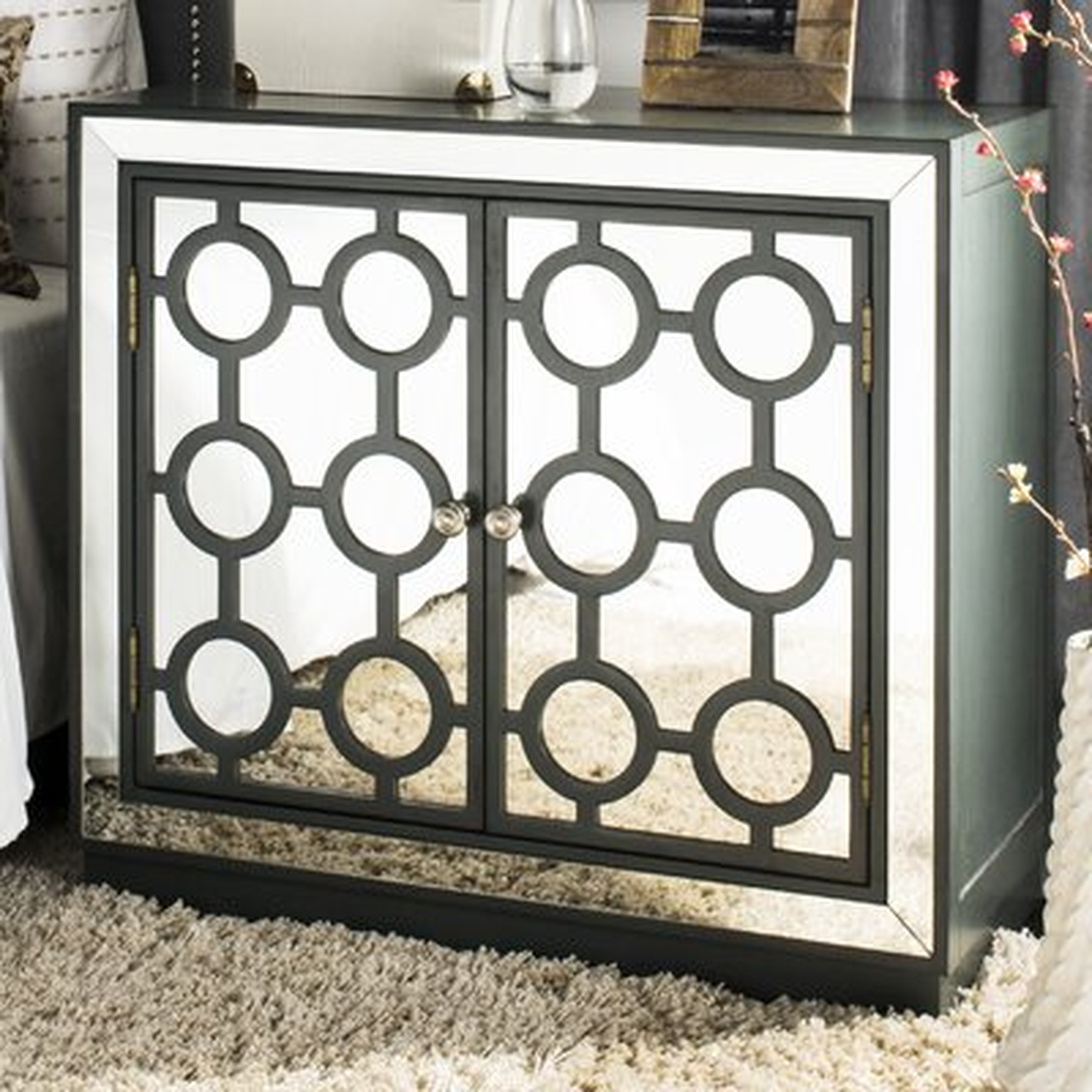 Glacaeu 2 Door Mirrored Accent Cabinet - Wayfair