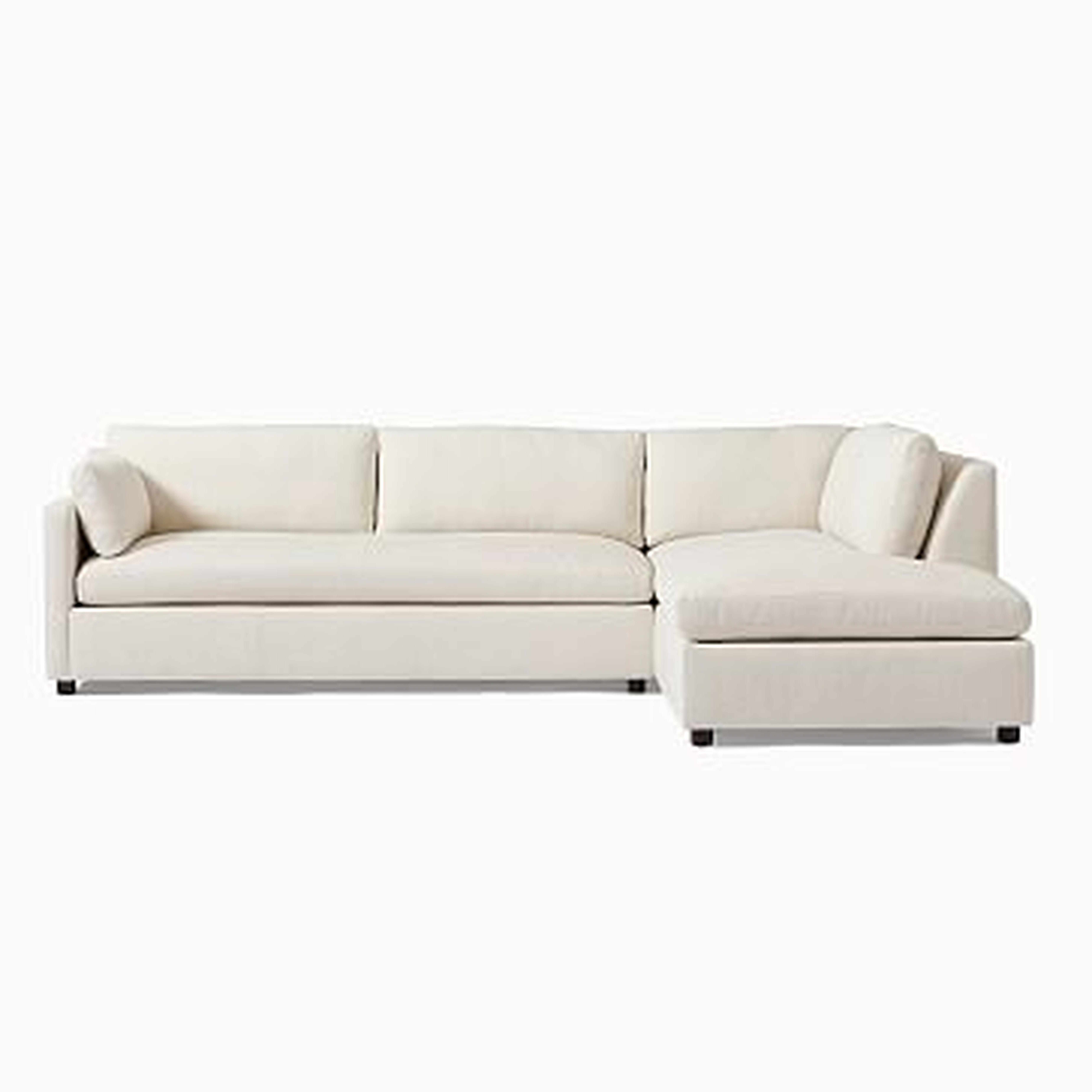 Marin Bumper Chaise Sectional (114") - Alabaster - Right - West Elm