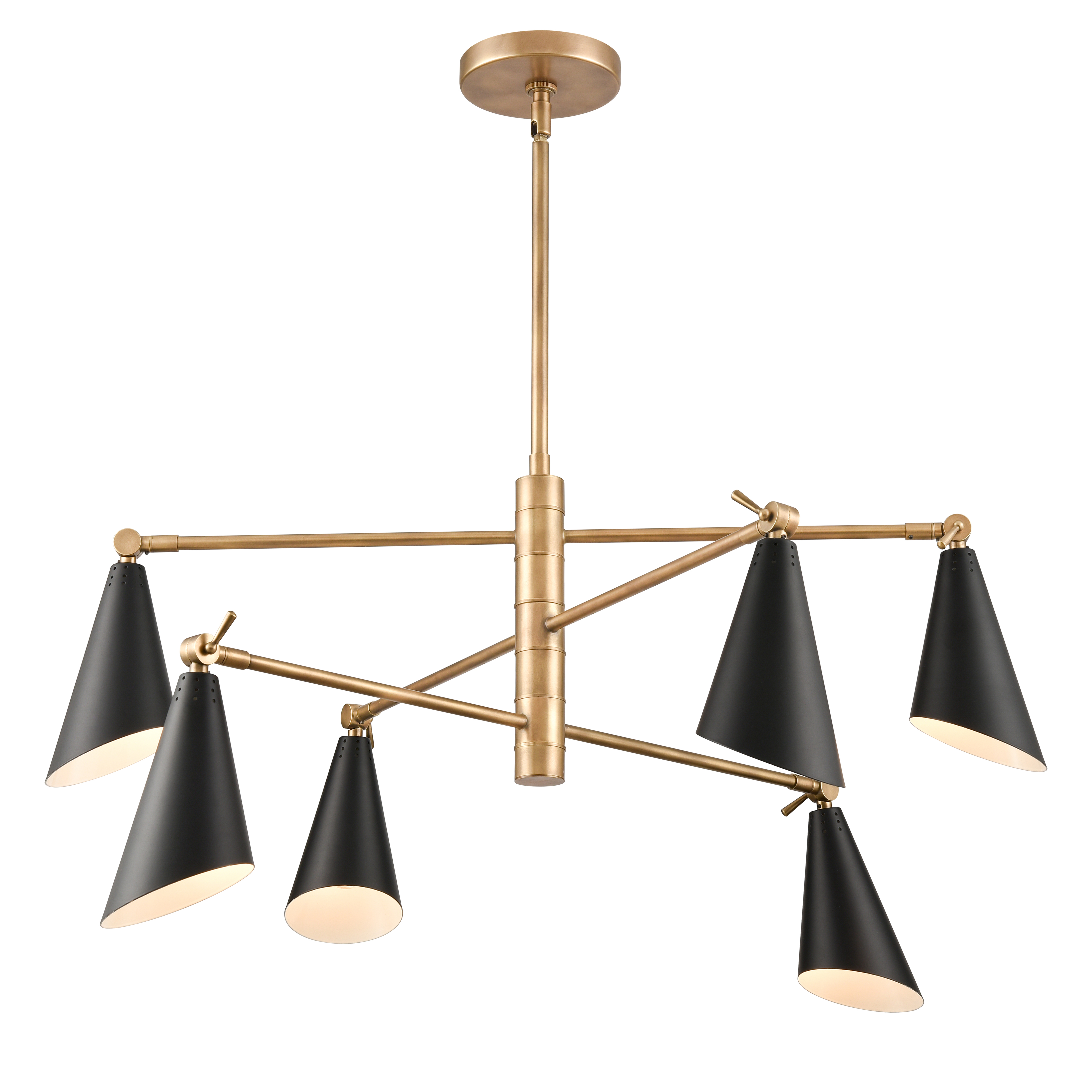 Calder 36'' Wide 6-Light Chandelier - Natural - Elk Home